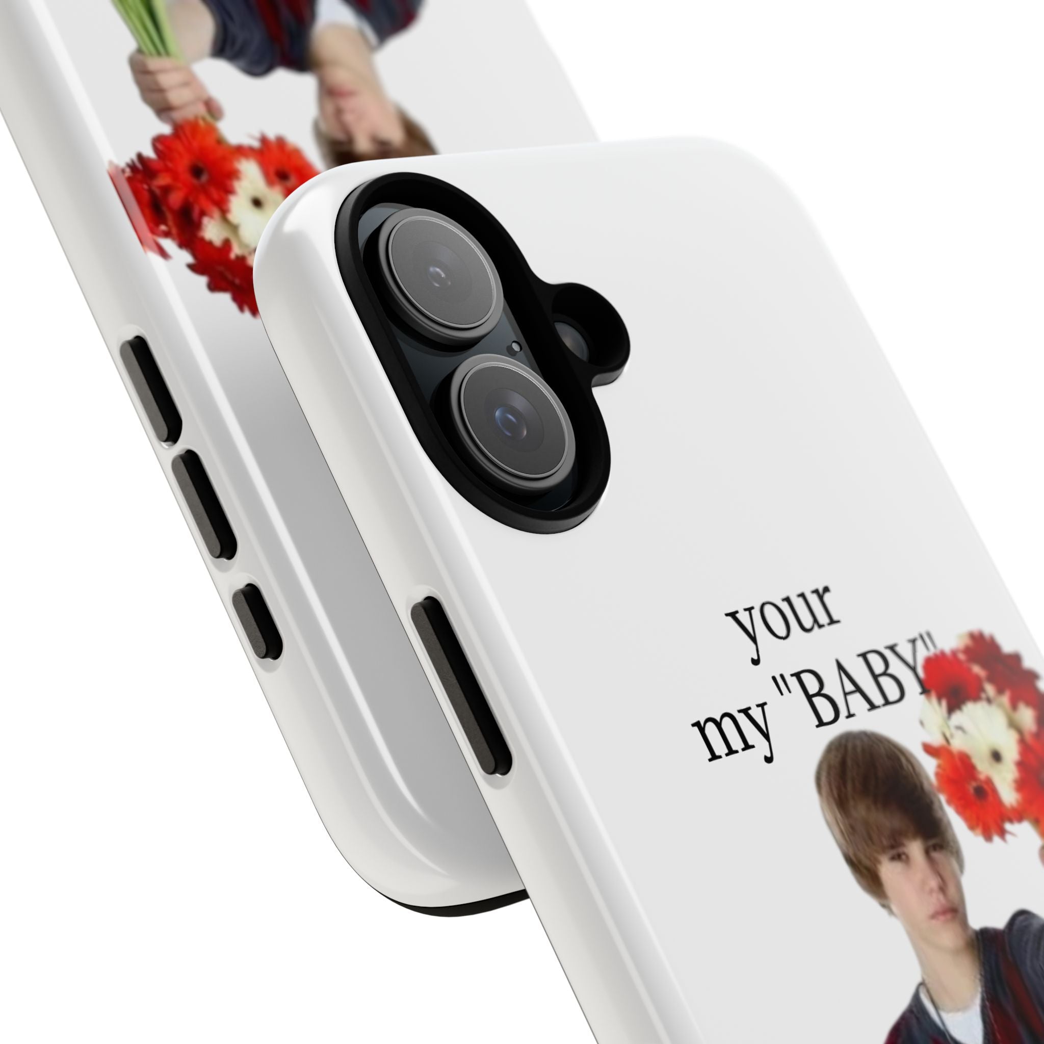 “your my 'BABY'” Justin Retro Photo Floral Design