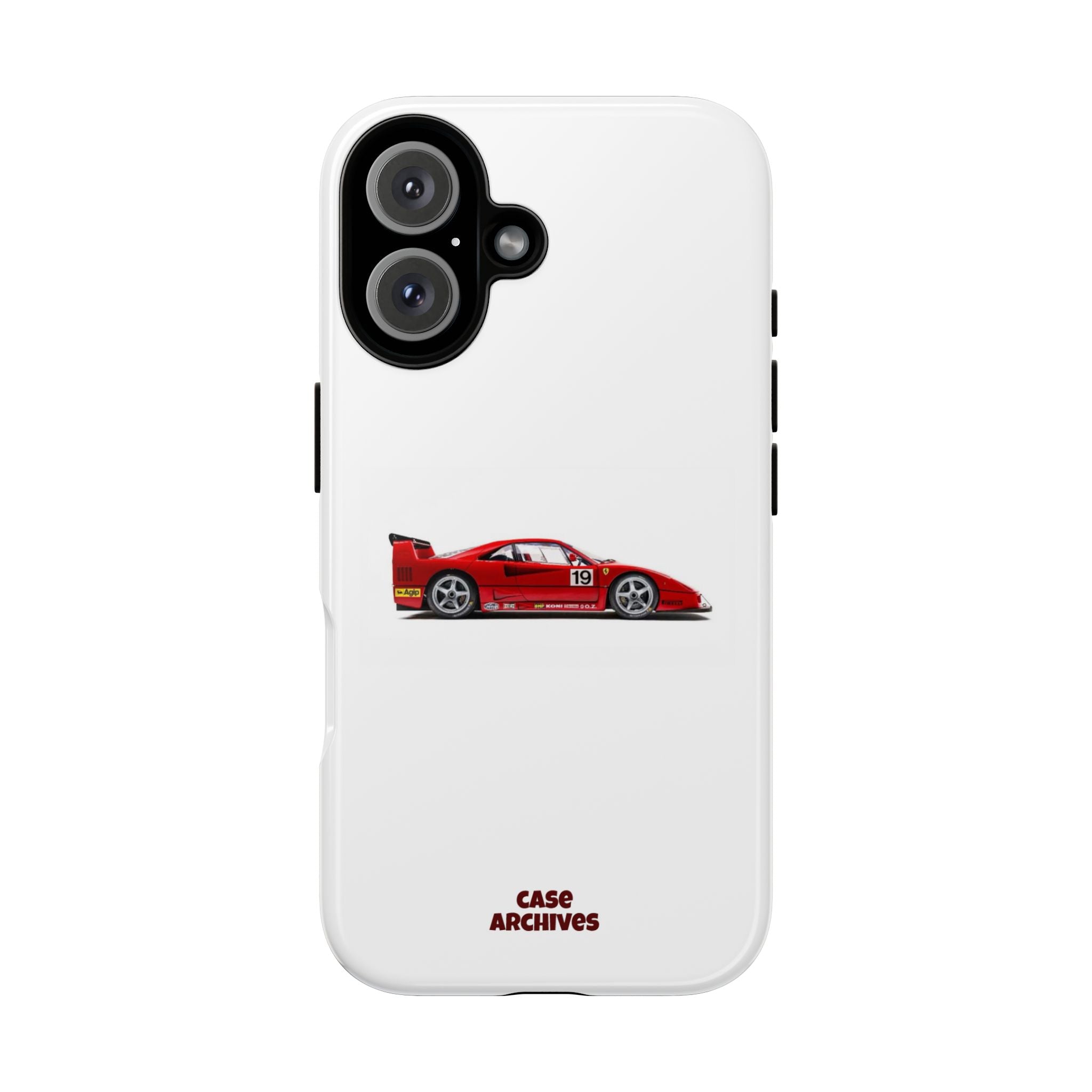 Phone Case — Red Vintage Race Car Design (Case Archives)