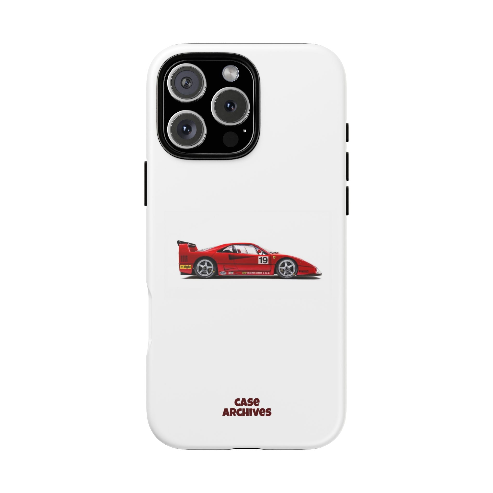 Phone Case — Red Vintage Race Car Design (Case Archives)