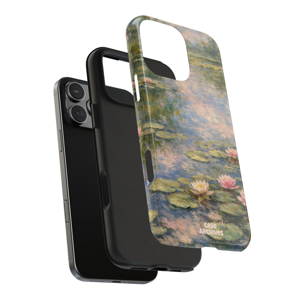 Water Lily Tough Phone Case — Monet-Inspired Floral Protective Phone Cover