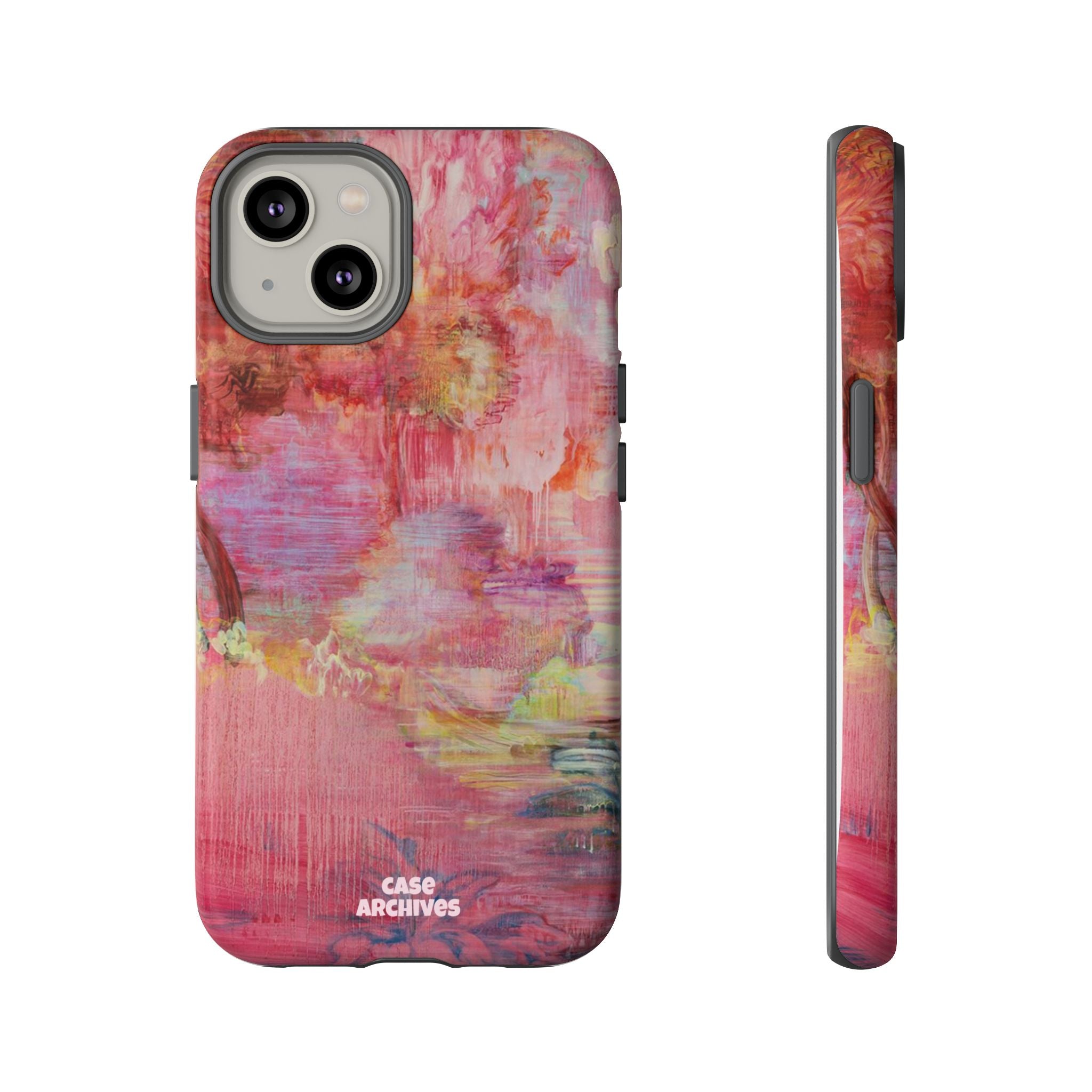 Floral Pink Abstract Phone Case — Tough Durable iPhone Cover