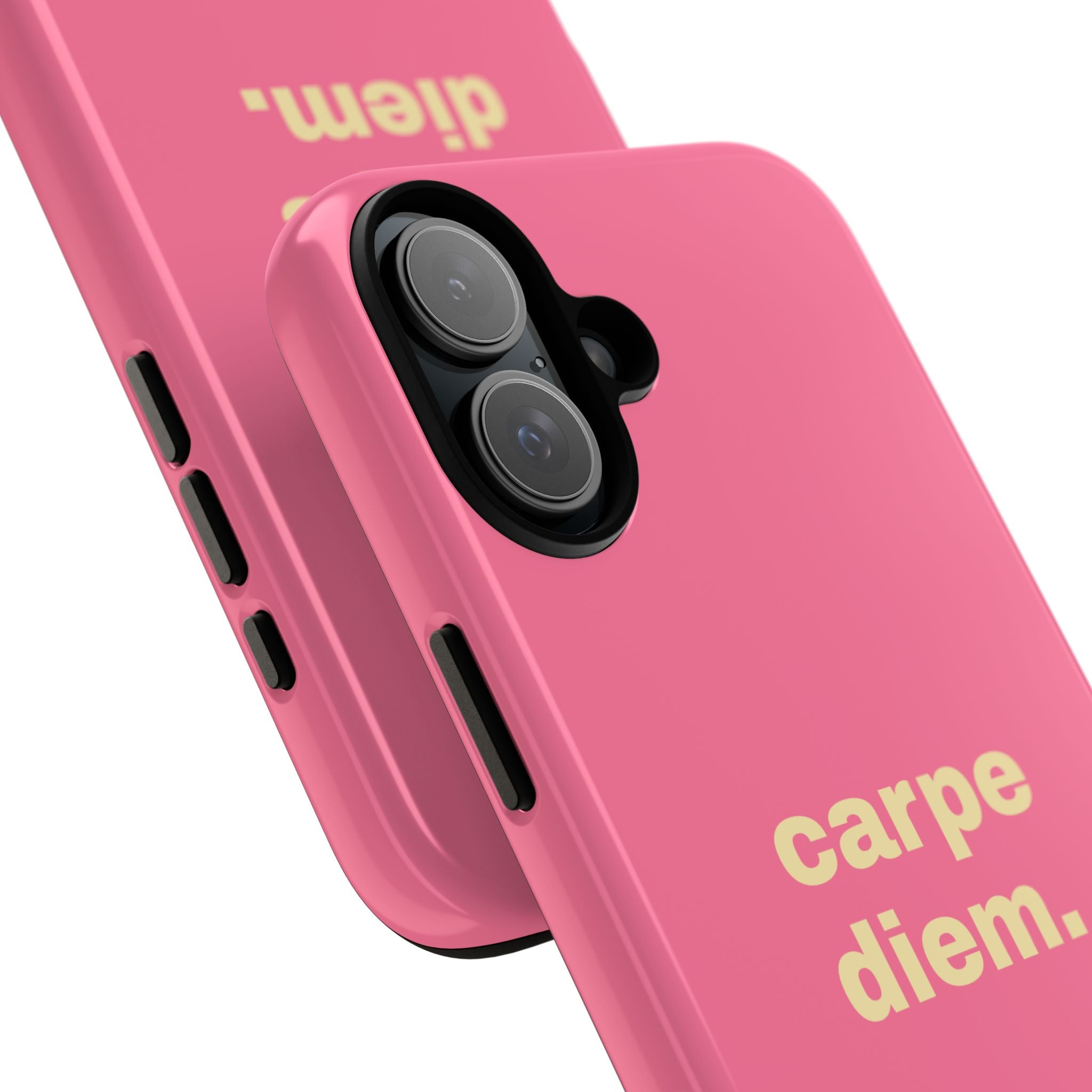 Pink "carpe diem." Tough Phone Case — Motivational Slim Protective Case