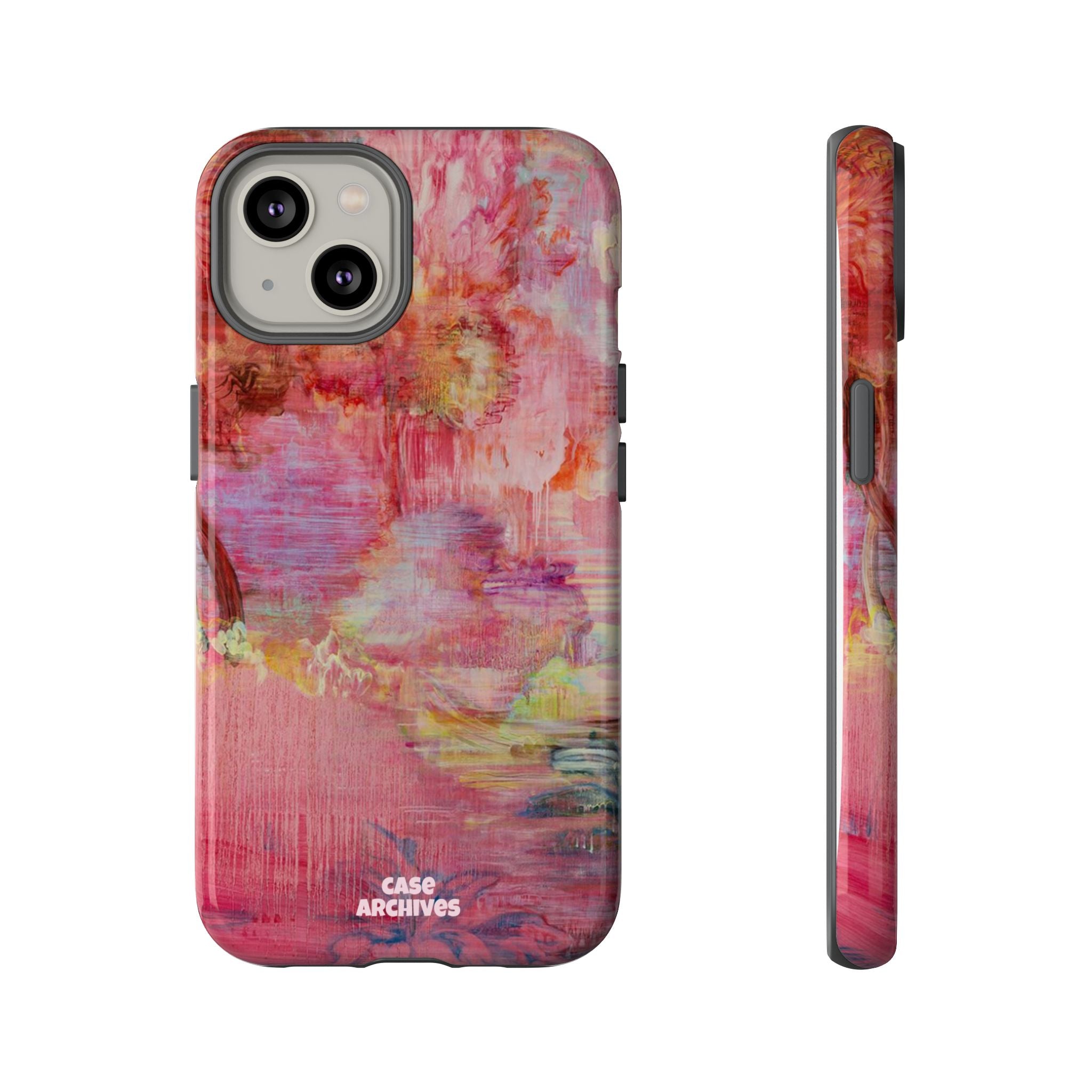 Floral Pink Abstract Phone Case — Tough Durable iPhone Cover