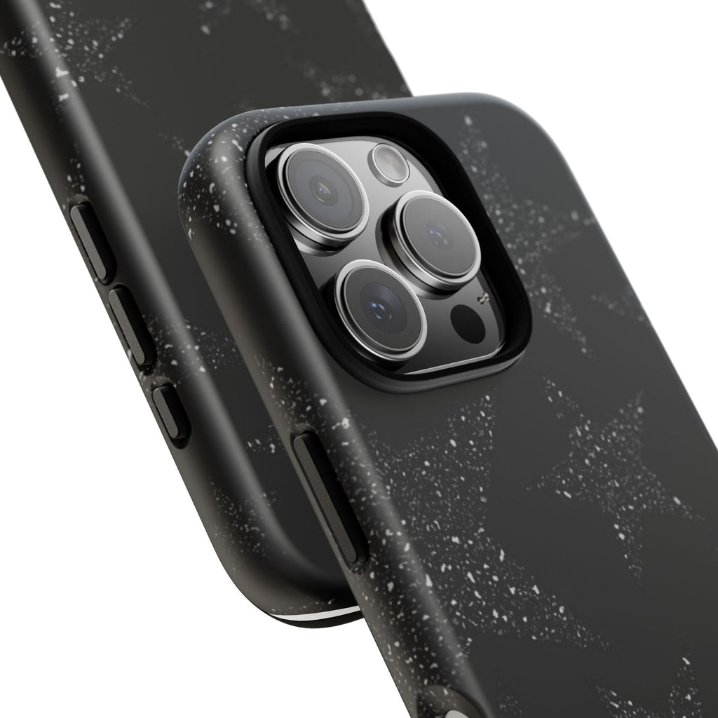 Glitter Star Tough Case — Black Sparkle Phone Protection