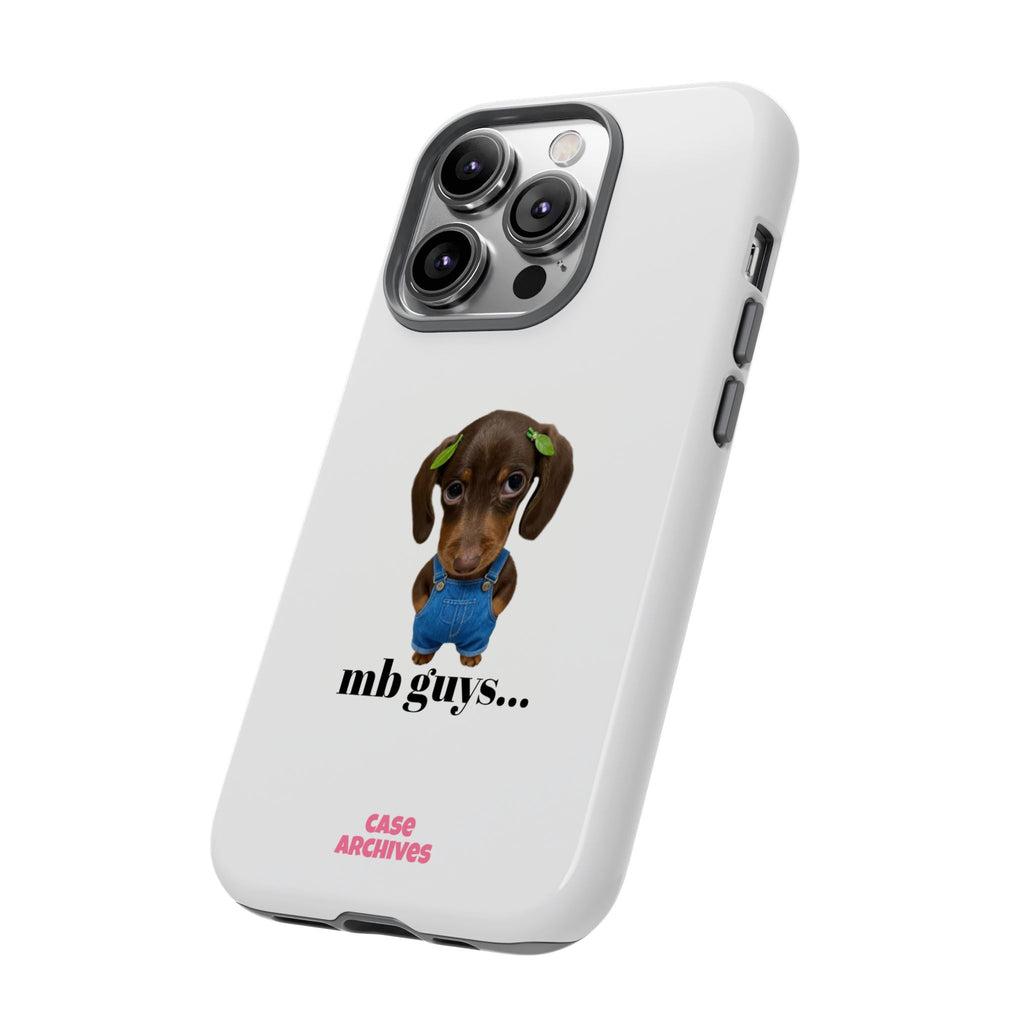 Phone Case — Cute Dachshund Puppy Design with 'nb guys...' Text