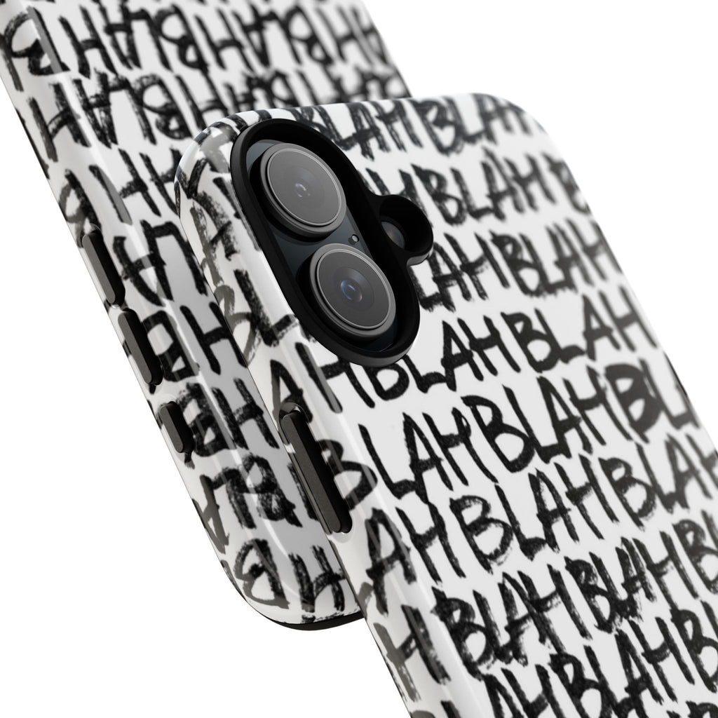 Phone Case — 'BLAH BLAH' Graffiti Text Protective Tough Case