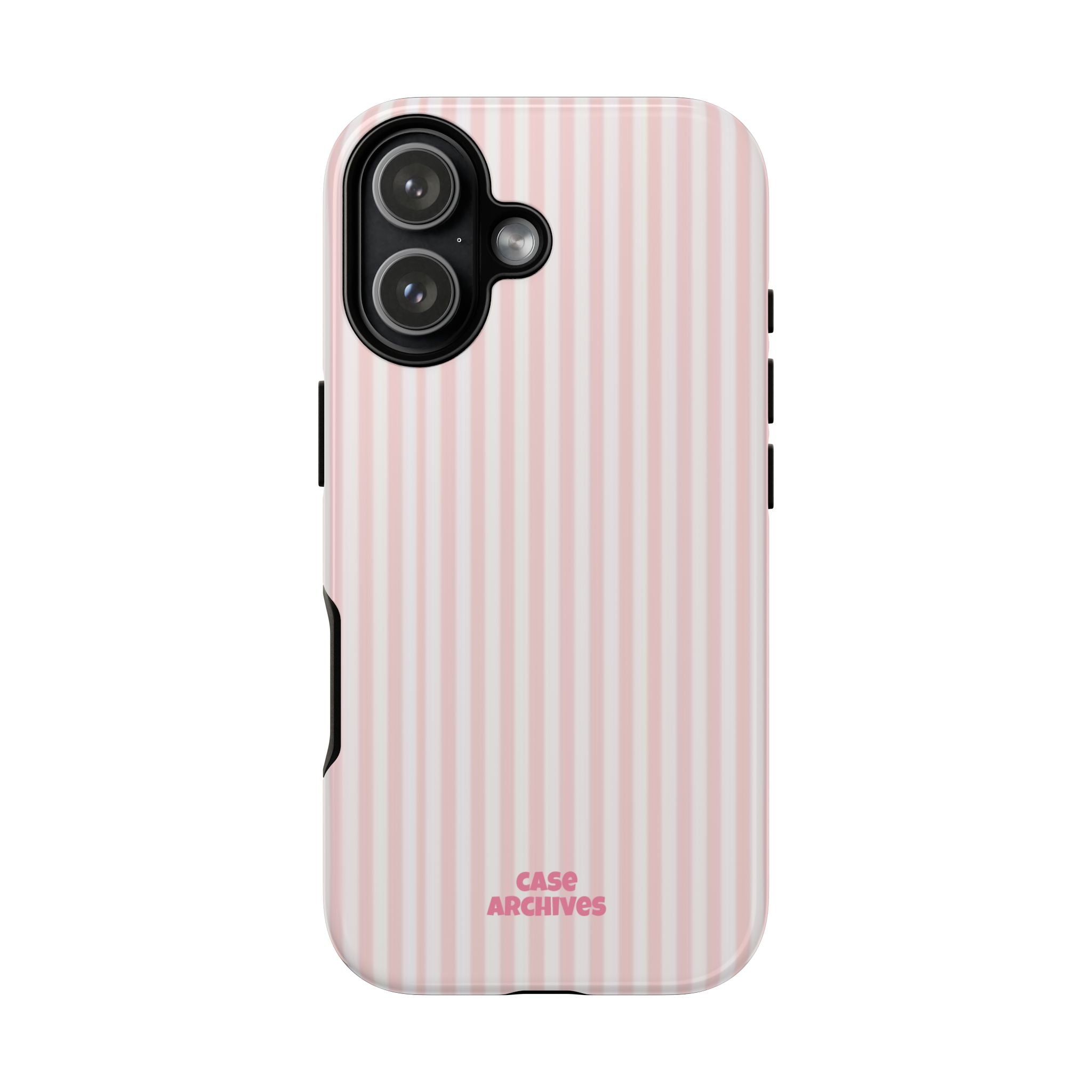 Pink Pastel Stripe Tough Phone Case — Protective iPhone Cover