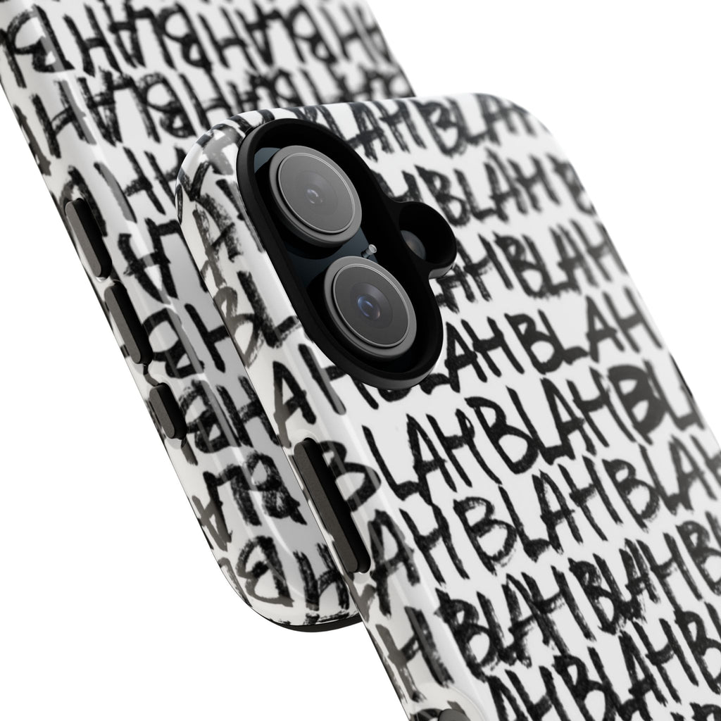 Phone Case — 'BLAH BLAH' Graffiti Text Protective Tough Case