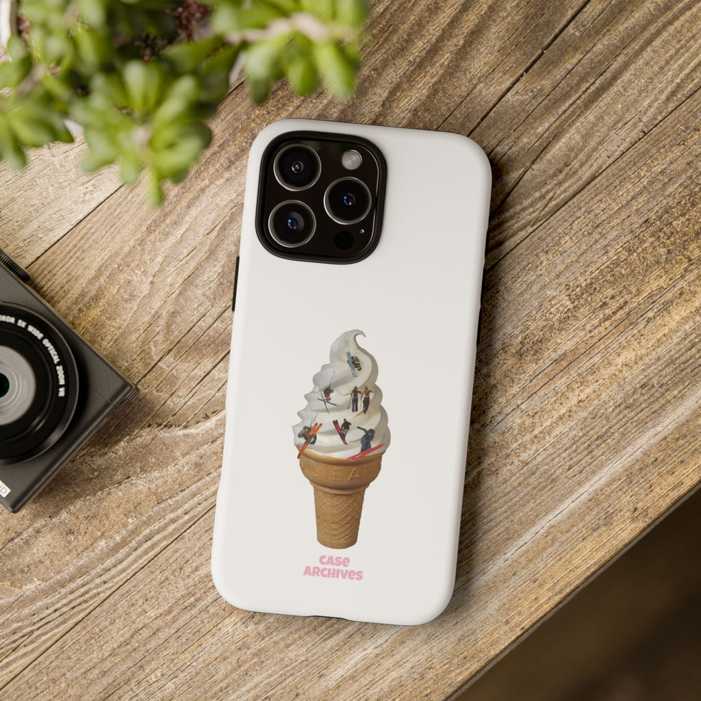 Ice Cream Cone x ski sleds  Phone Case — 'Case Archives' Soft-Serve Graphic Protective Cover