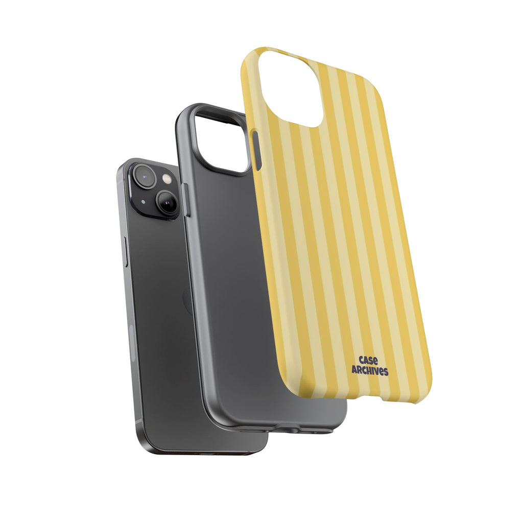 Yellow Striped Tough Phone Case – Durable Protective Cover (Case Archives)