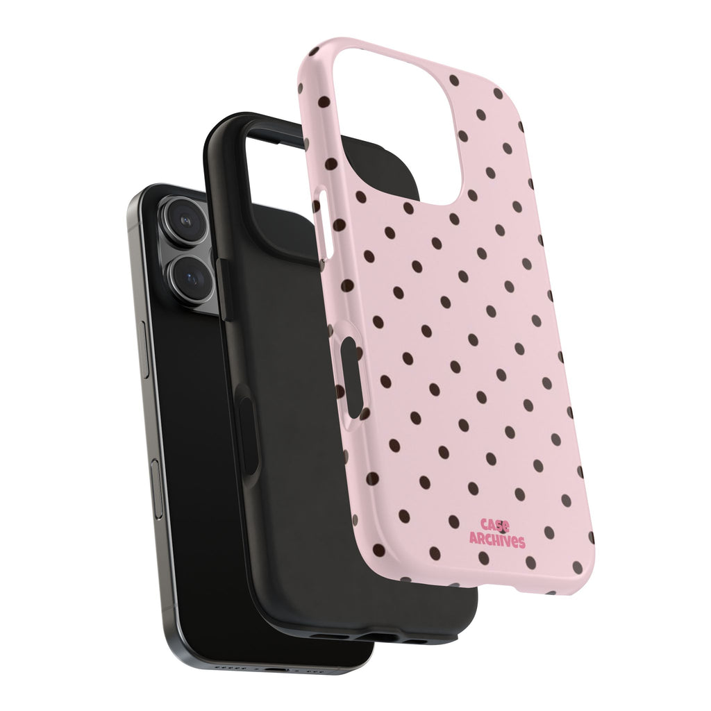 Pink polka dot Tough Phone Case – Slim Protective iPhone Cover