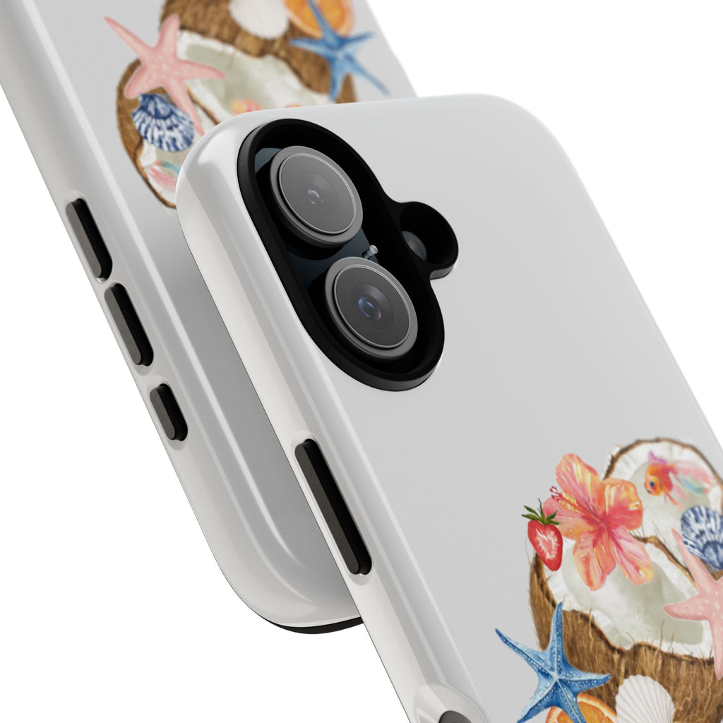 Beach Shells Tough Phone Case — Tropical Starfish & Hibiscus Design