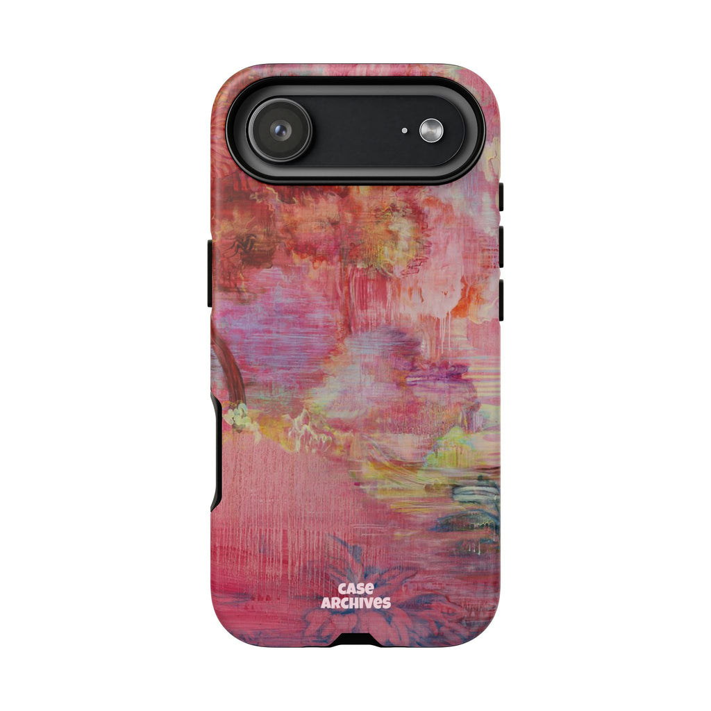 Floral Pink Abstract Phone Case — Tough Durable iPhone Cover