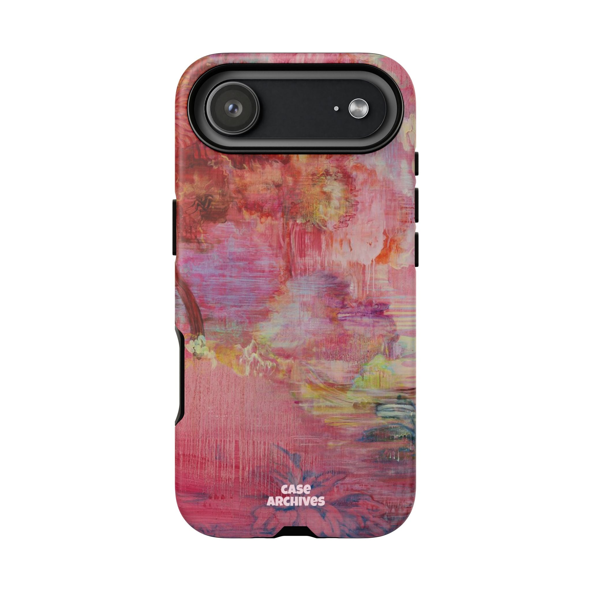 Floral Pink Abstract Phone Case — Tough Durable iPhone Cover