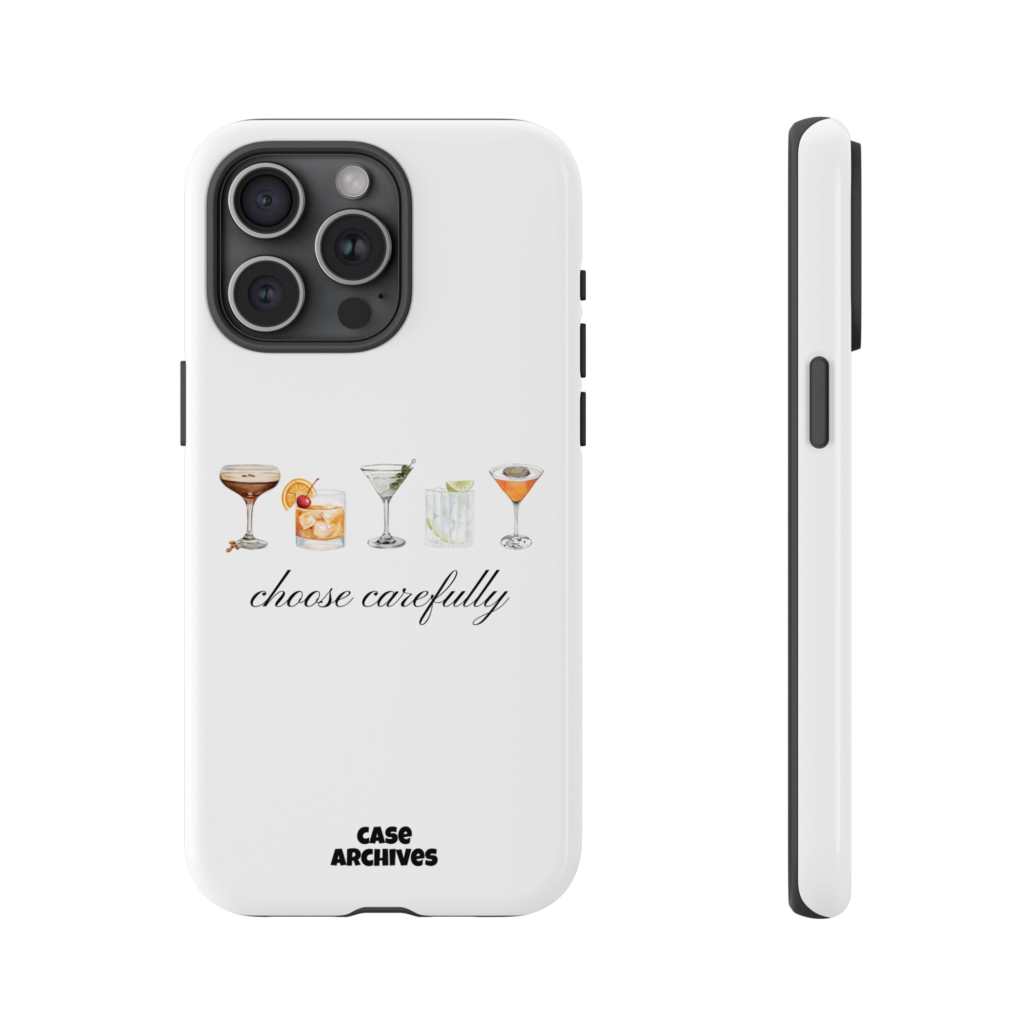 Choose Carefully cocktail illustrations Tough Case | phone cover, bar drink design