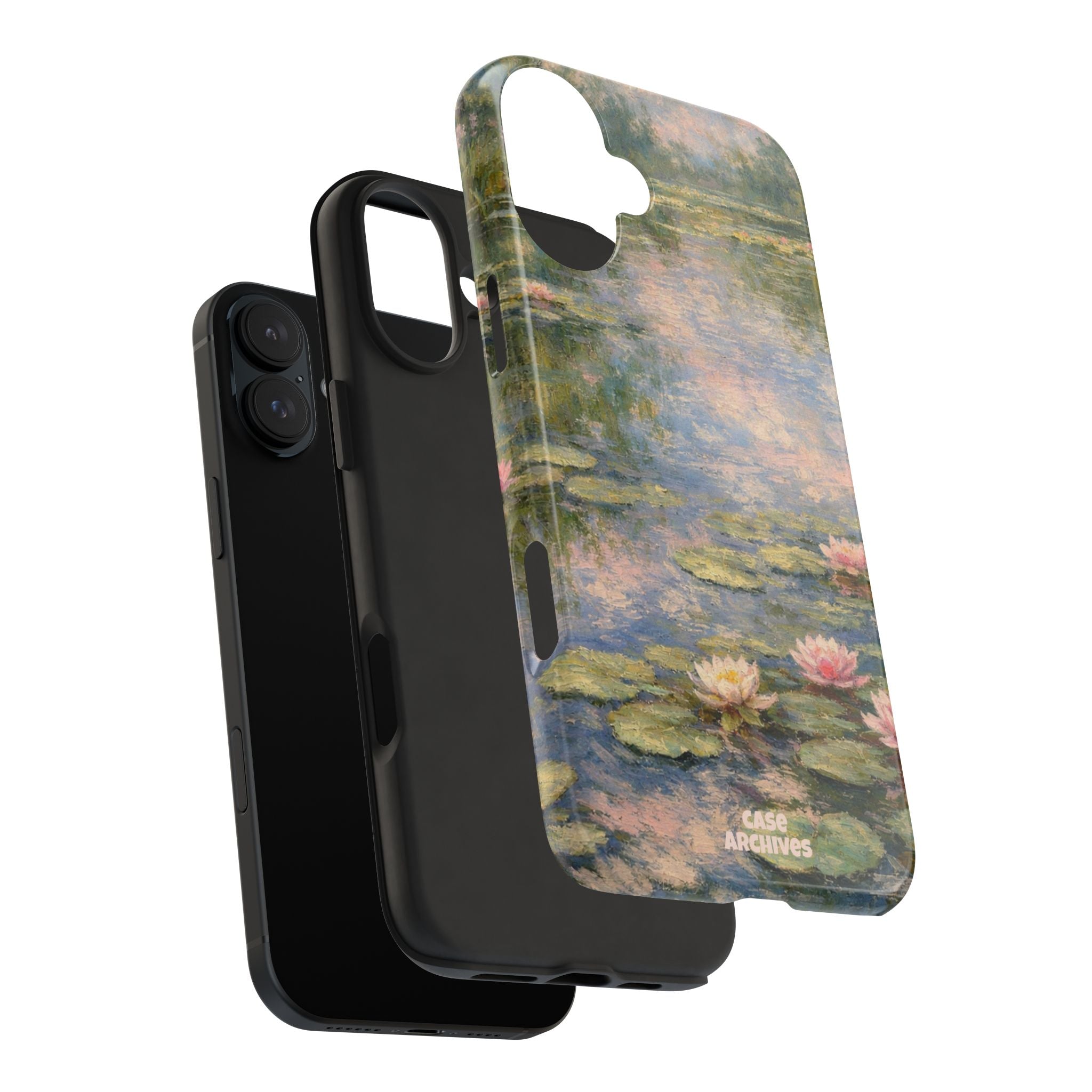Water Lily Tough Phone Case — Monet-Inspired Floral Protective Phone Cover