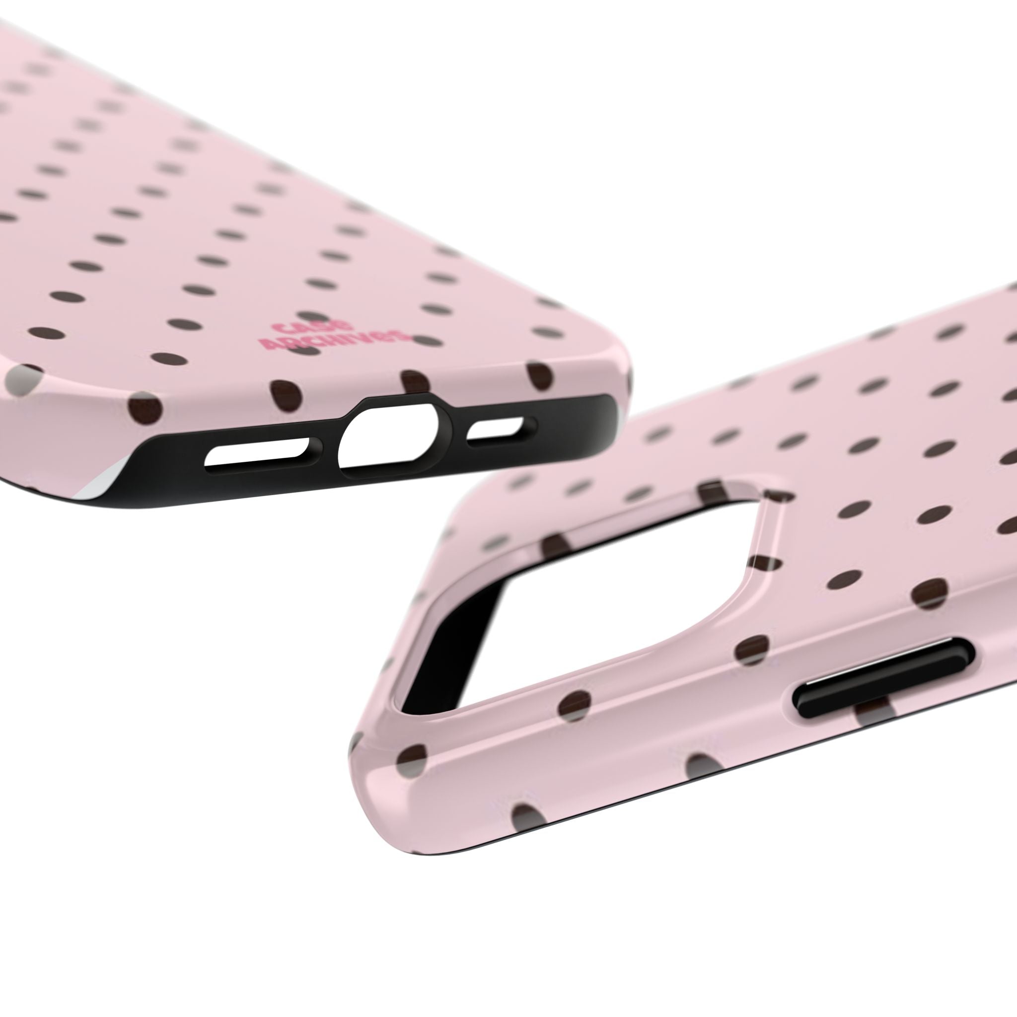 Pink polka dot Tough Phone Case – Slim Protective iPhone Cover