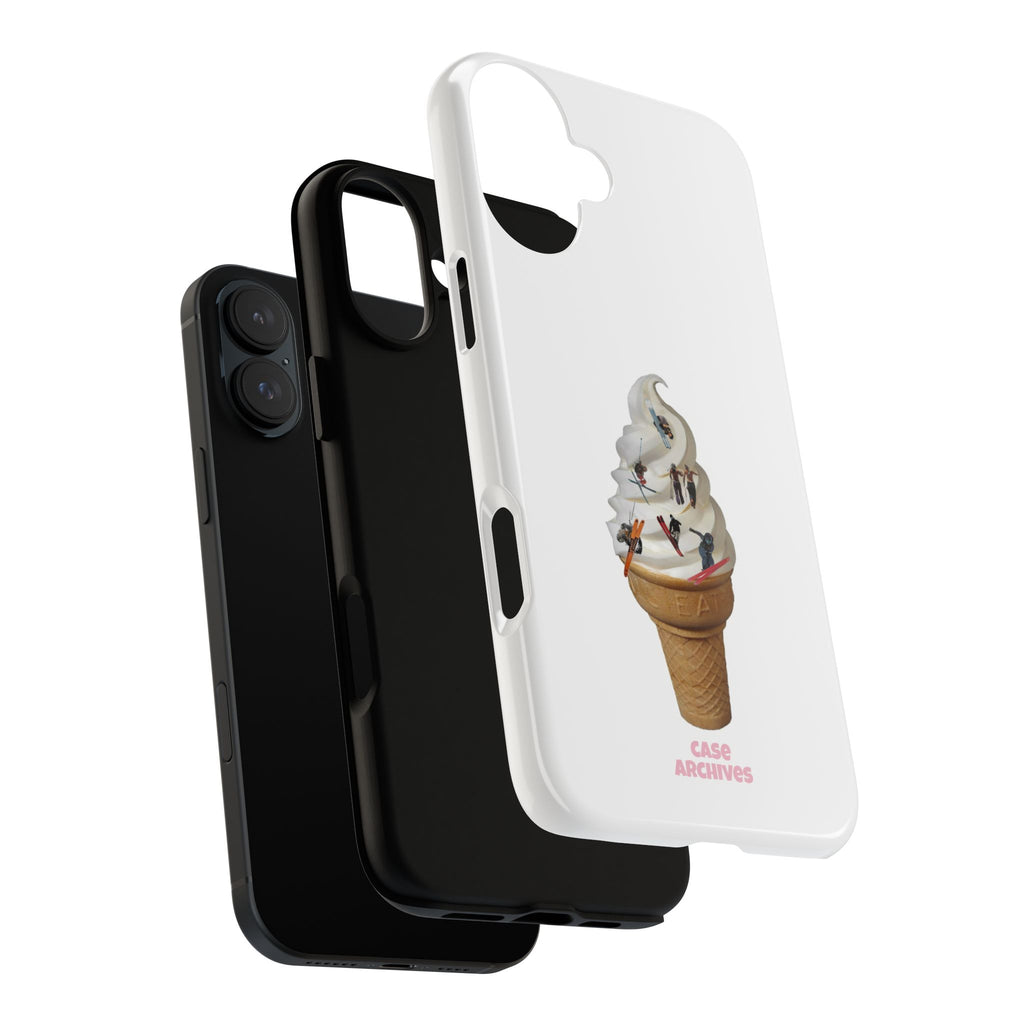 Ice Cream Cone x ski sleds  Phone Case — 'Case Archives' Soft-Serve Graphic Protective Cover