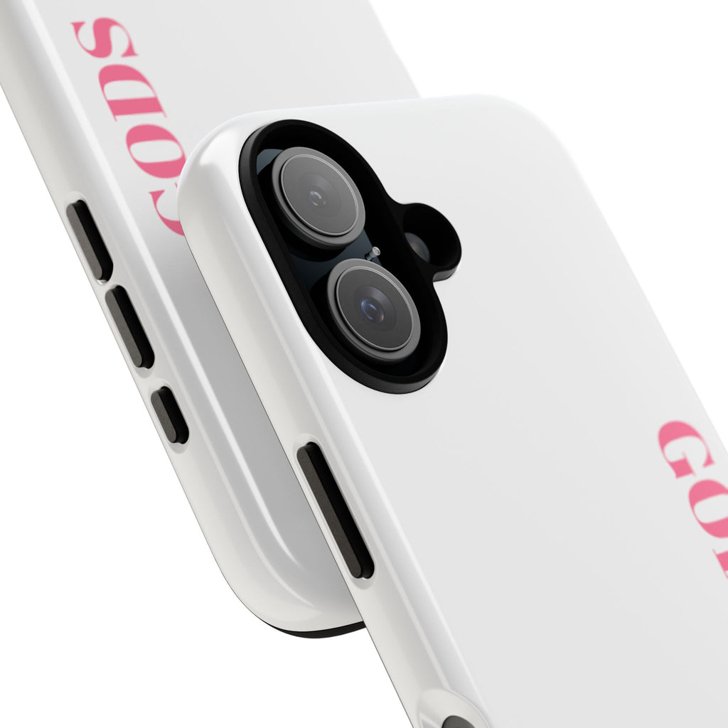 Phone Case — GODS PLAN Vertical Pink Text Religious iPhone Cover