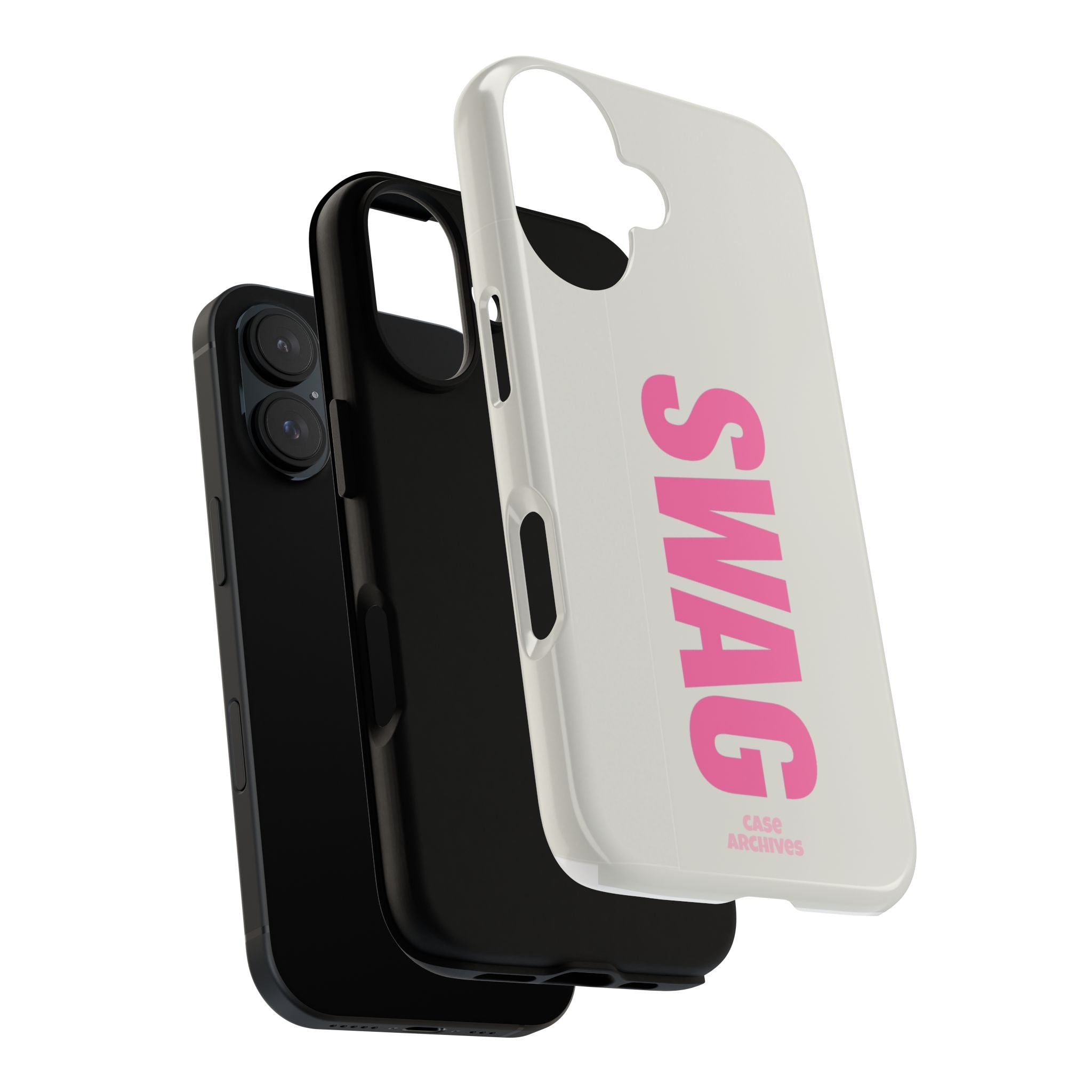 SWAG Phone Case — Bold Pink Vertical Text Tough Case