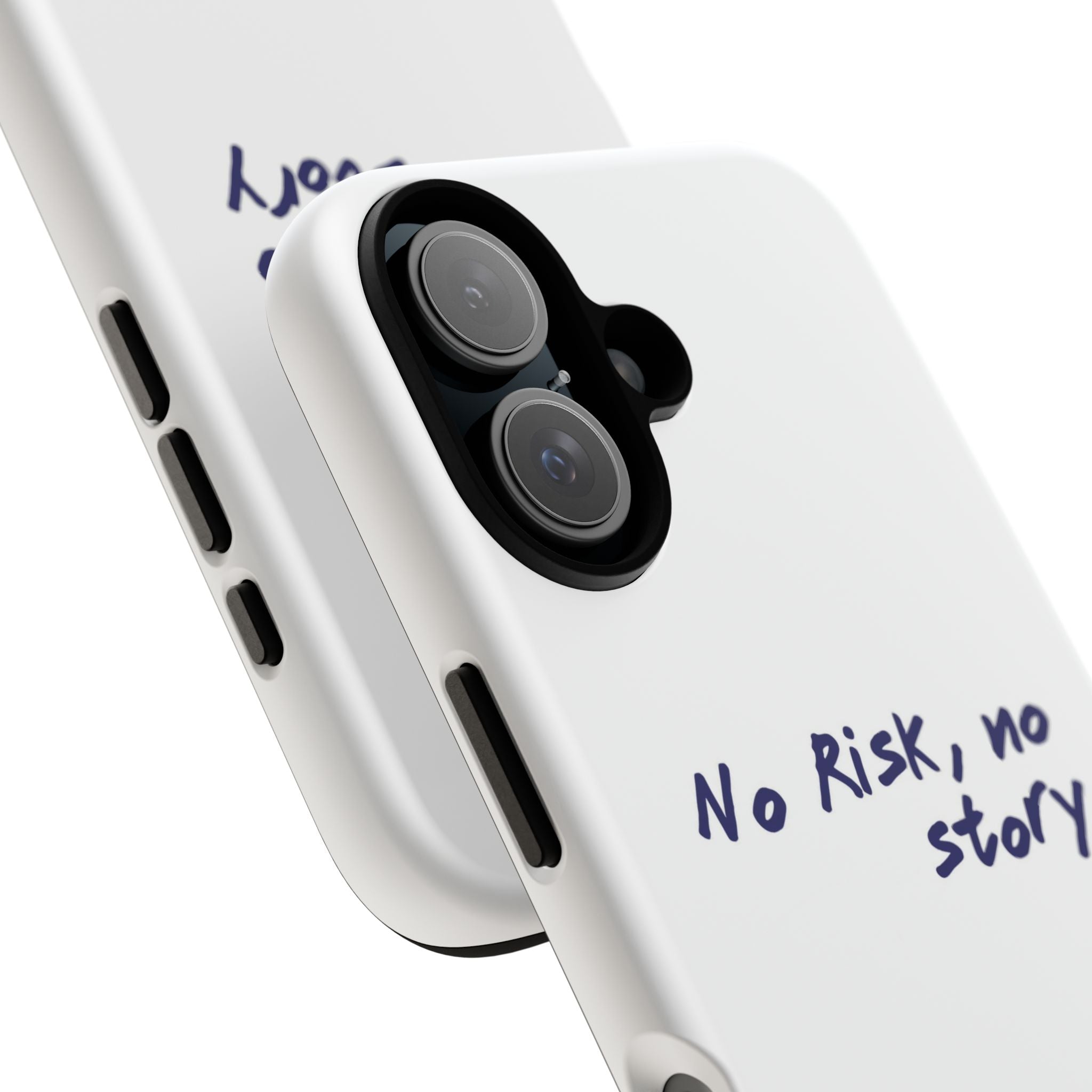 Phone Case — "No Risk, No Story" Minimal Motivational Tough Case