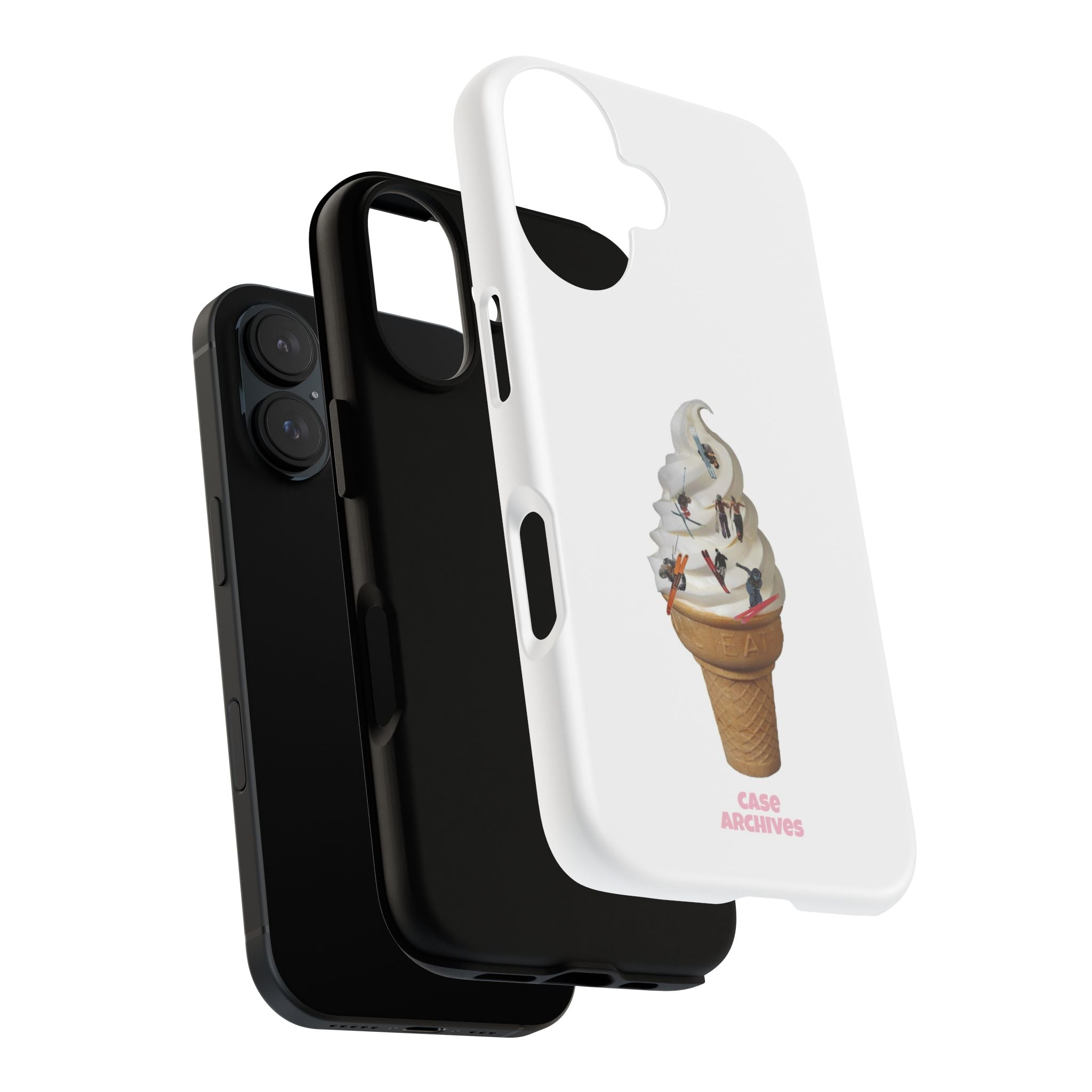 Ice Cream Cone x ski sleds  Phone Case — 'Case Archives' Soft-Serve Graphic Protective Cover