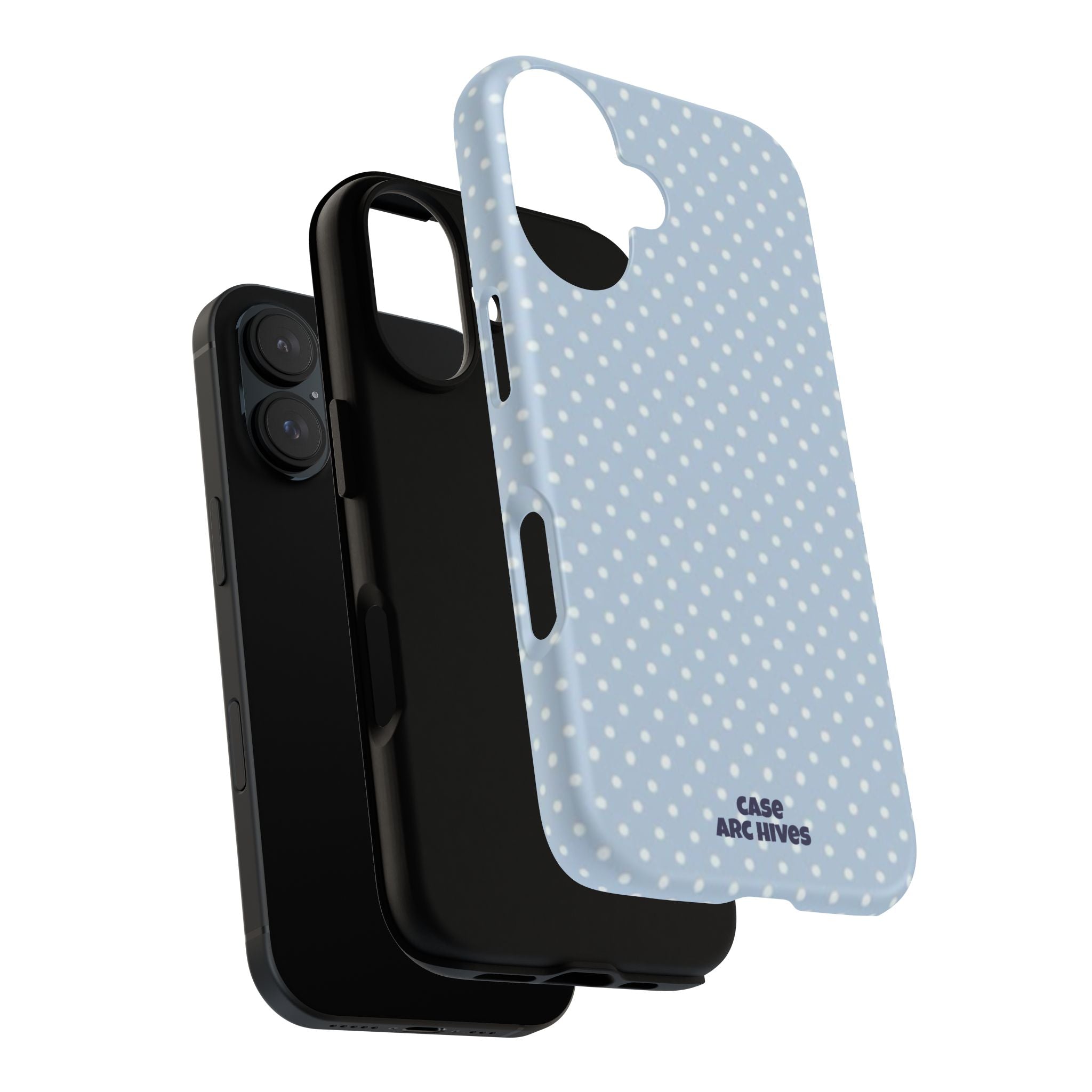 Pastel Blue Polka Dot Tough Phone Case — Protective iPhone Cover