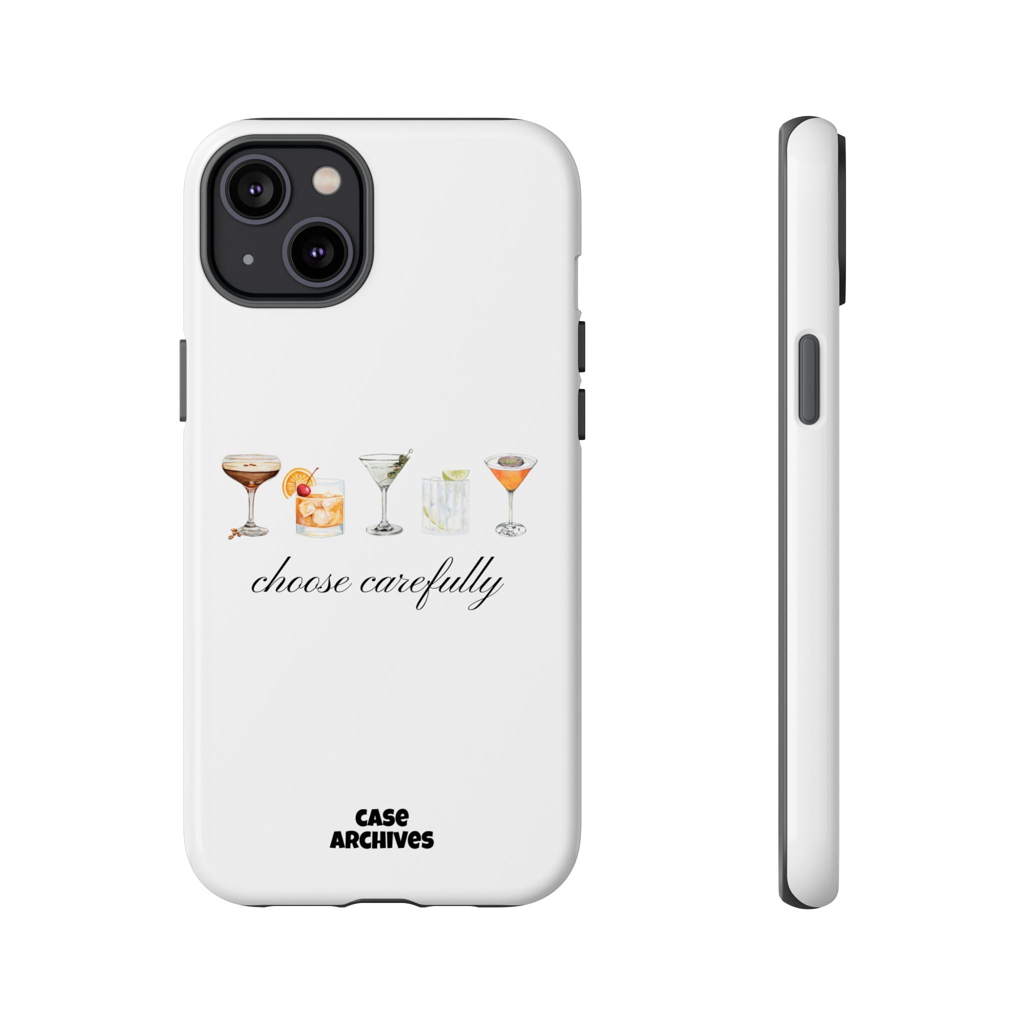 Choose Carefully cocktail illustrations Tough Case | phone cover, bar drink design
