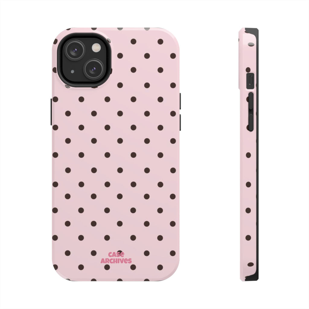 Pink polka dot Tough Phone Case – Slim Protective iPhone Cover