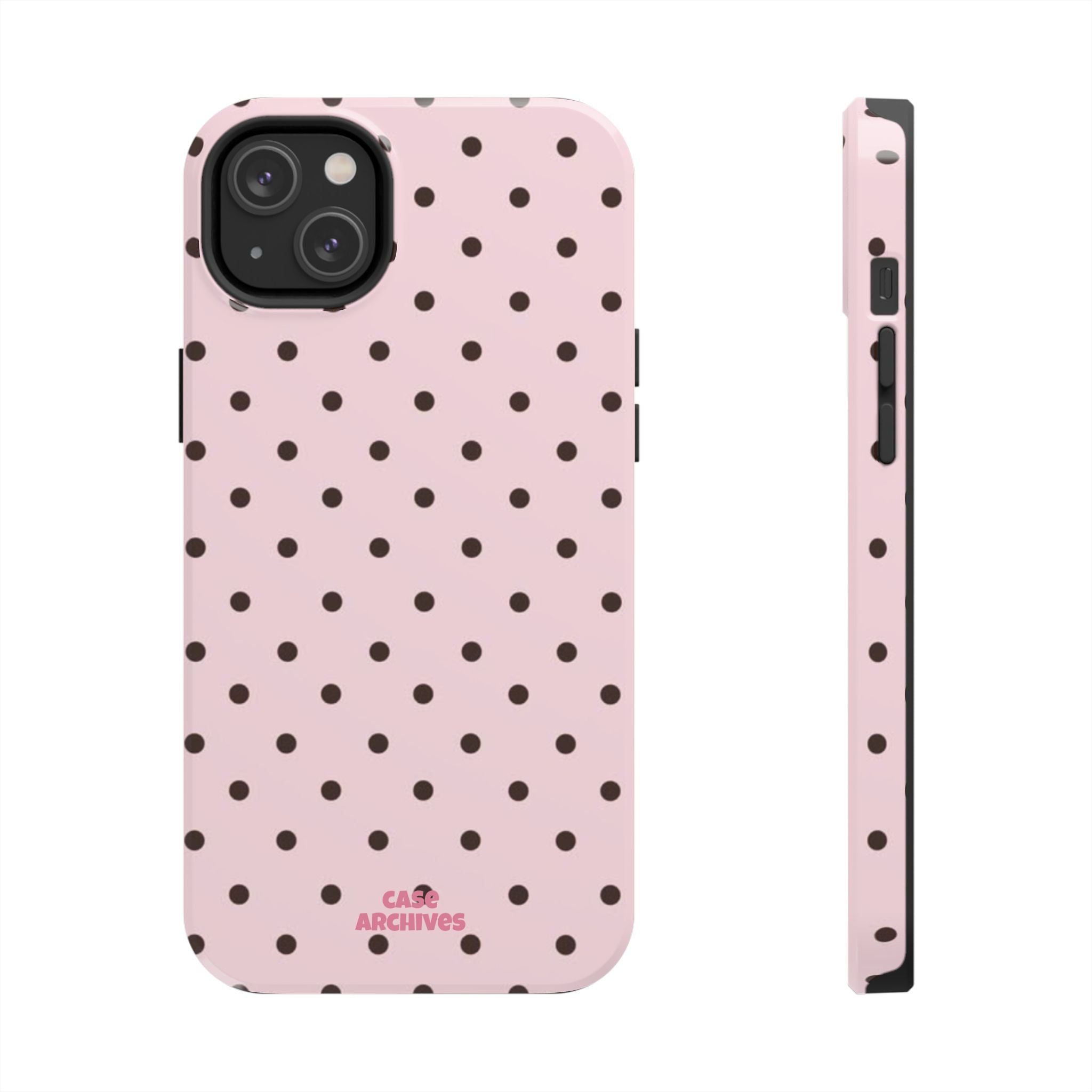 Pink polka dot Tough Phone Case – Slim Protective iPhone Cover