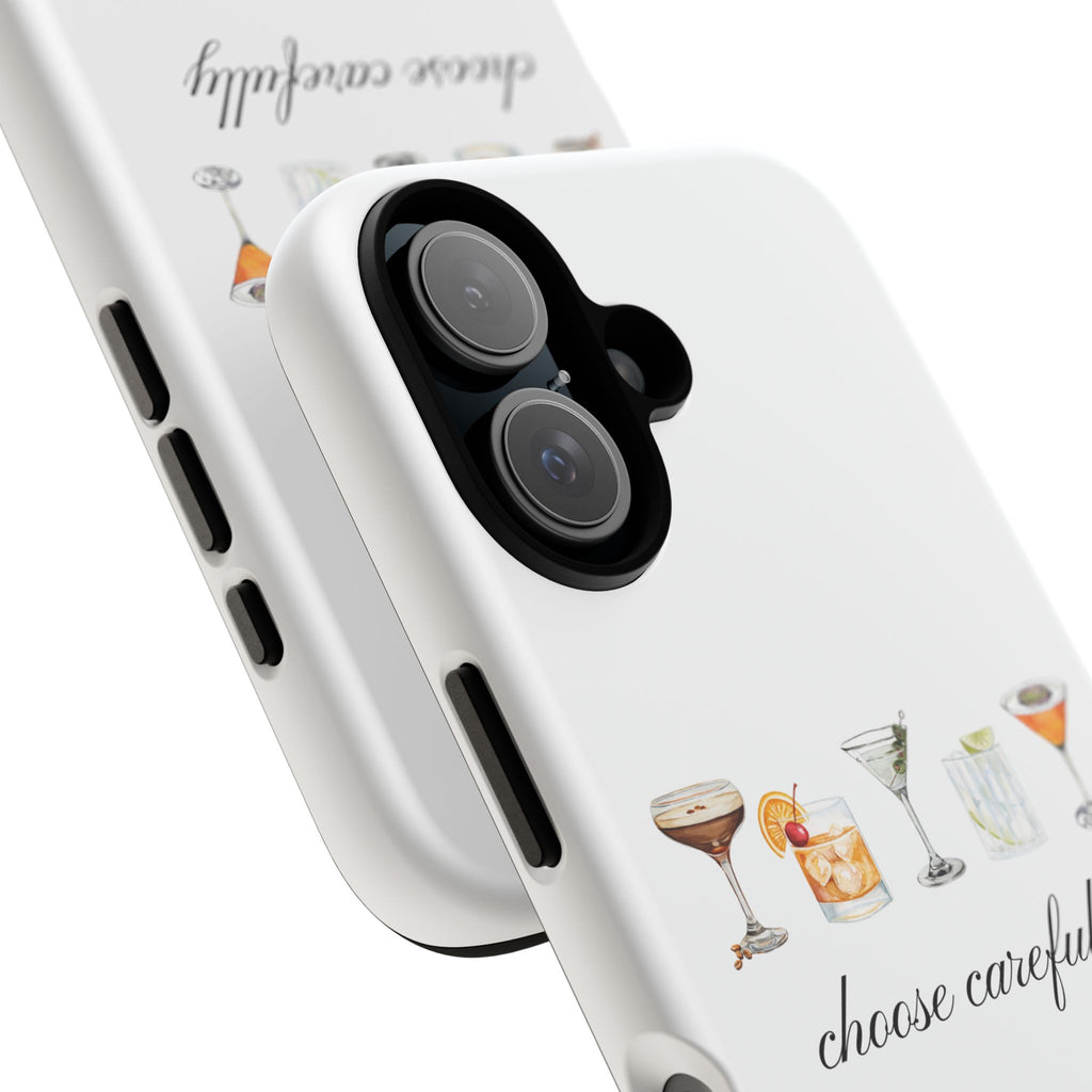 Choose Carefully cocktail illustrations Tough Case | phone cover, bar drink design