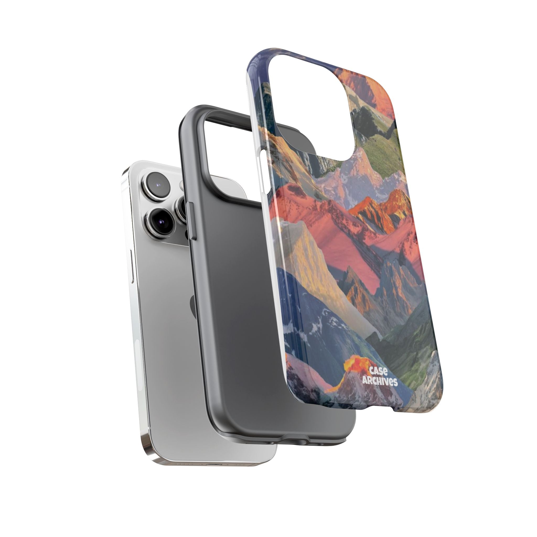 Tough Cases Colorful Mountain Landscape Phone Case — Durable Protective iPhone Cover