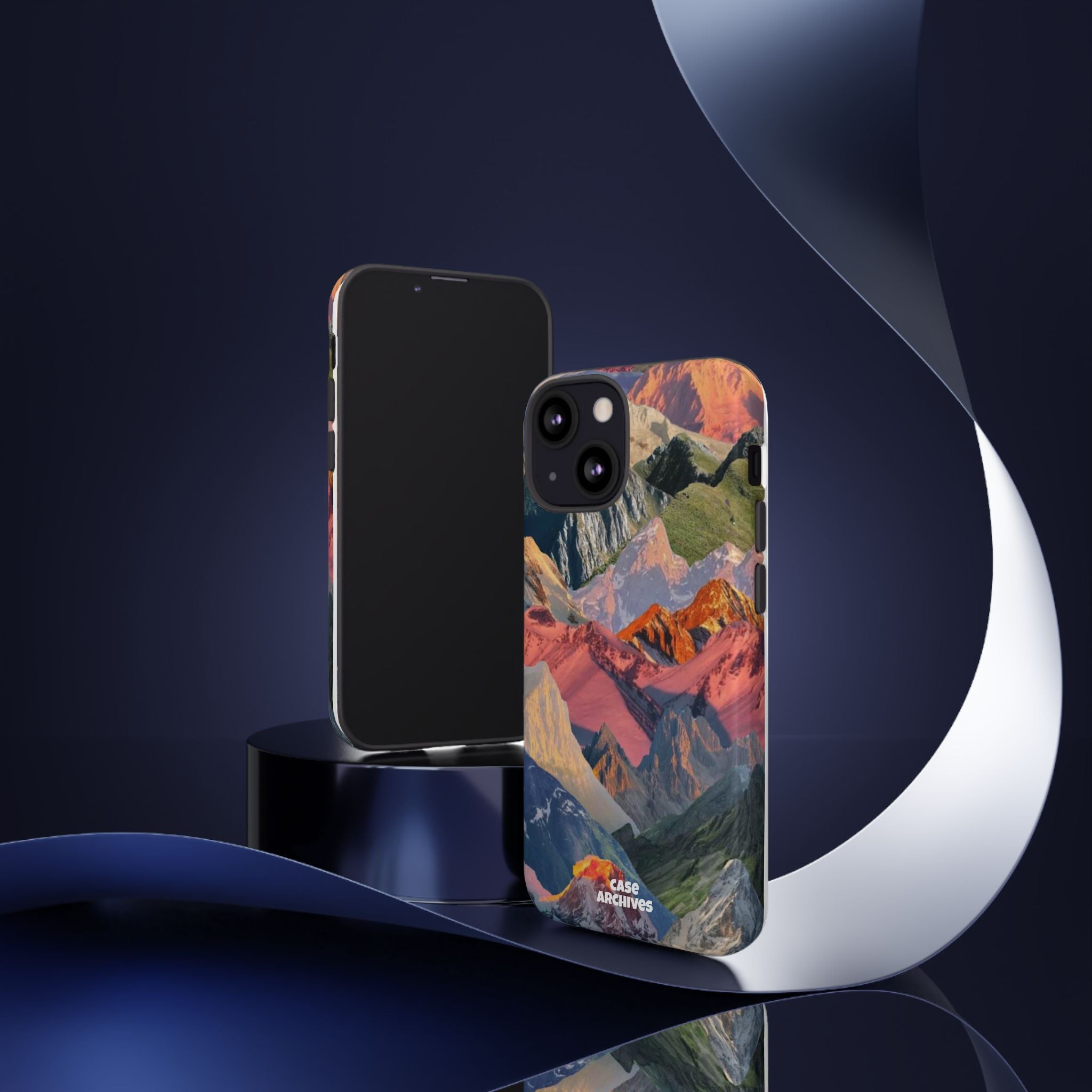 Tough Cases Colorful Mountain Landscape Phone Case — Durable Protective iPhone Cover