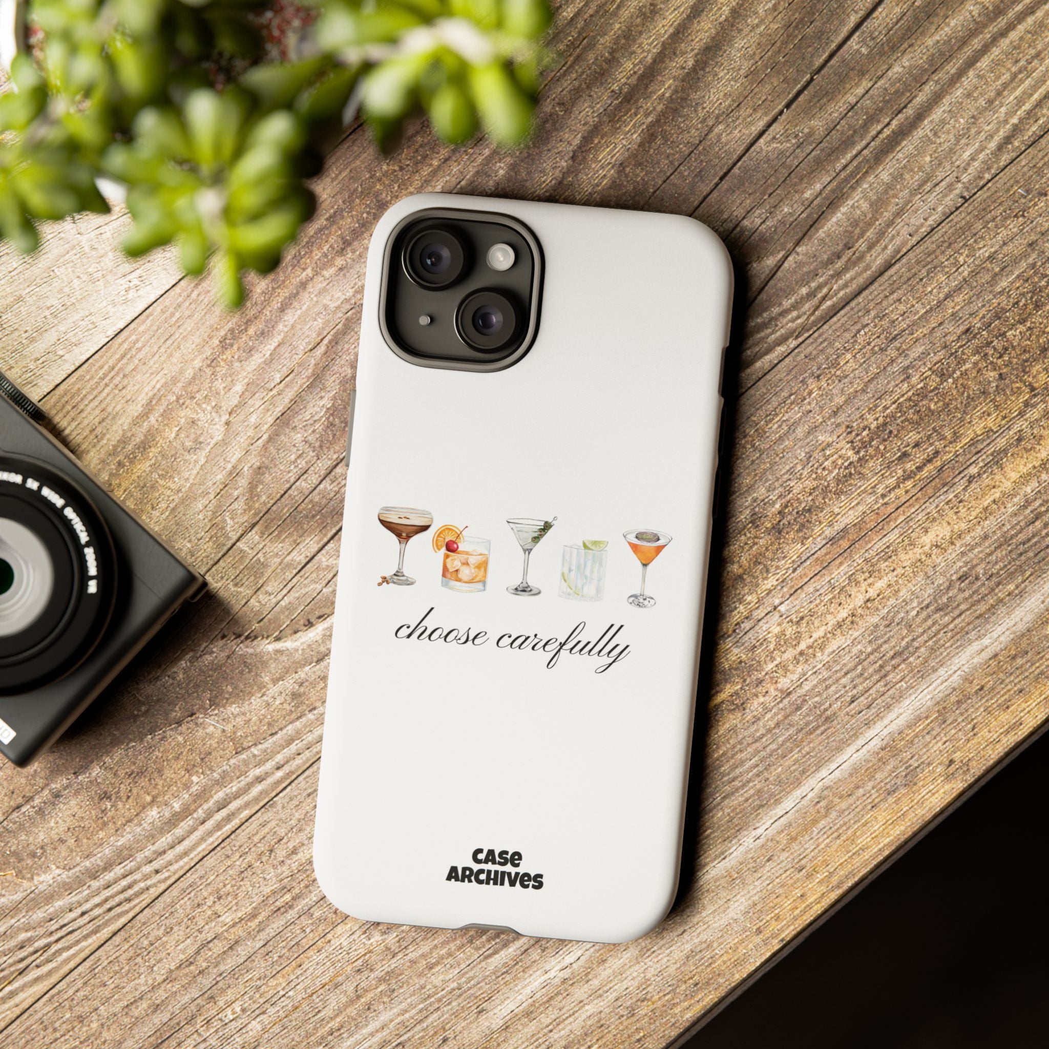 Choose Carefully cocktail illustrations Tough Case | phone cover, bar drink design