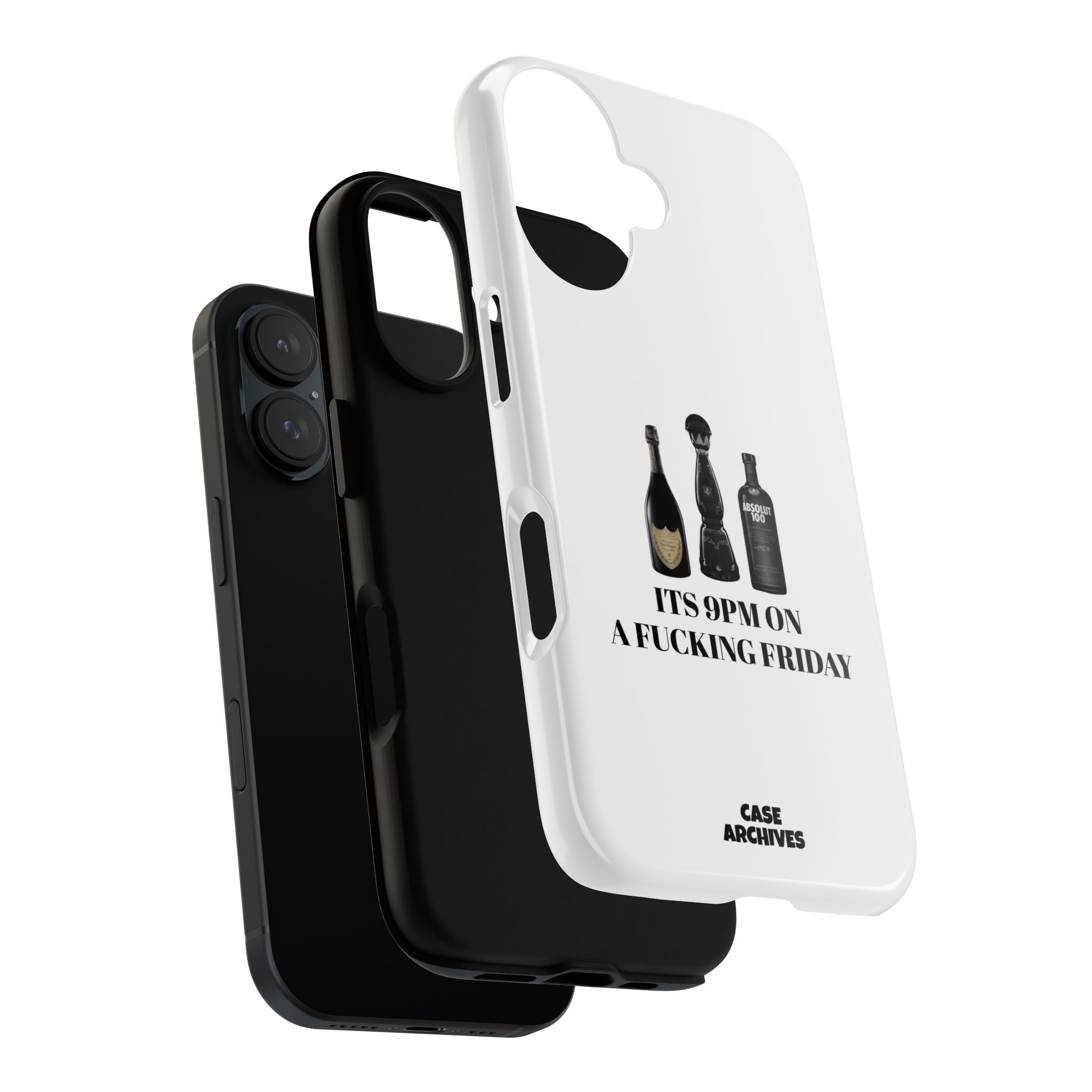 Phone Case — “It’s 9PM on a Fucking Friday” Bottle Graphic Protective Case