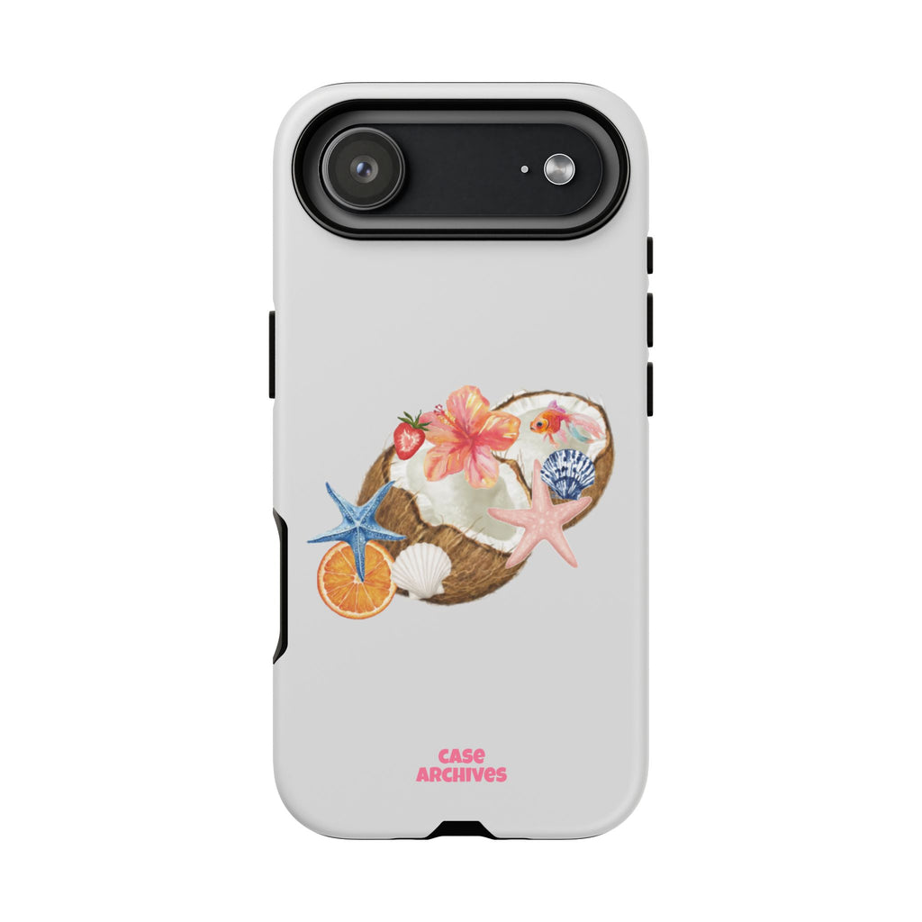 Beach Shells Tough Phone Case — Tropical Starfish & Hibiscus Design