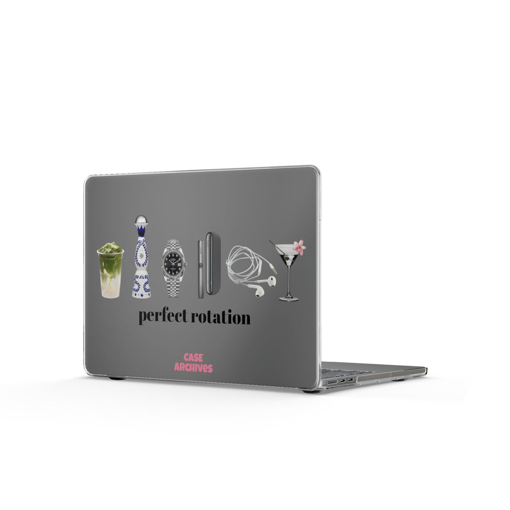 Clear MacBook Case — "Perfect Rotation" Cocktail & Accessories Design
