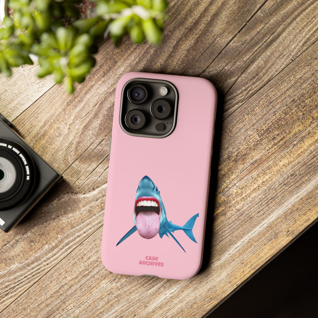 Shark tongue out- funny case