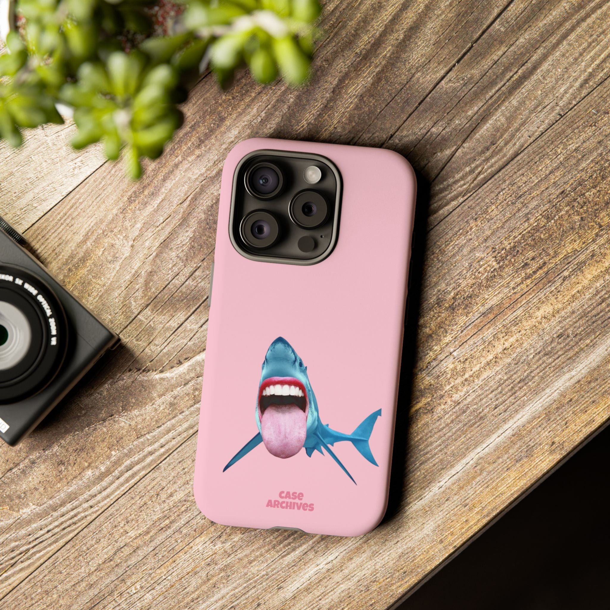 Shark tongue out- funny case
