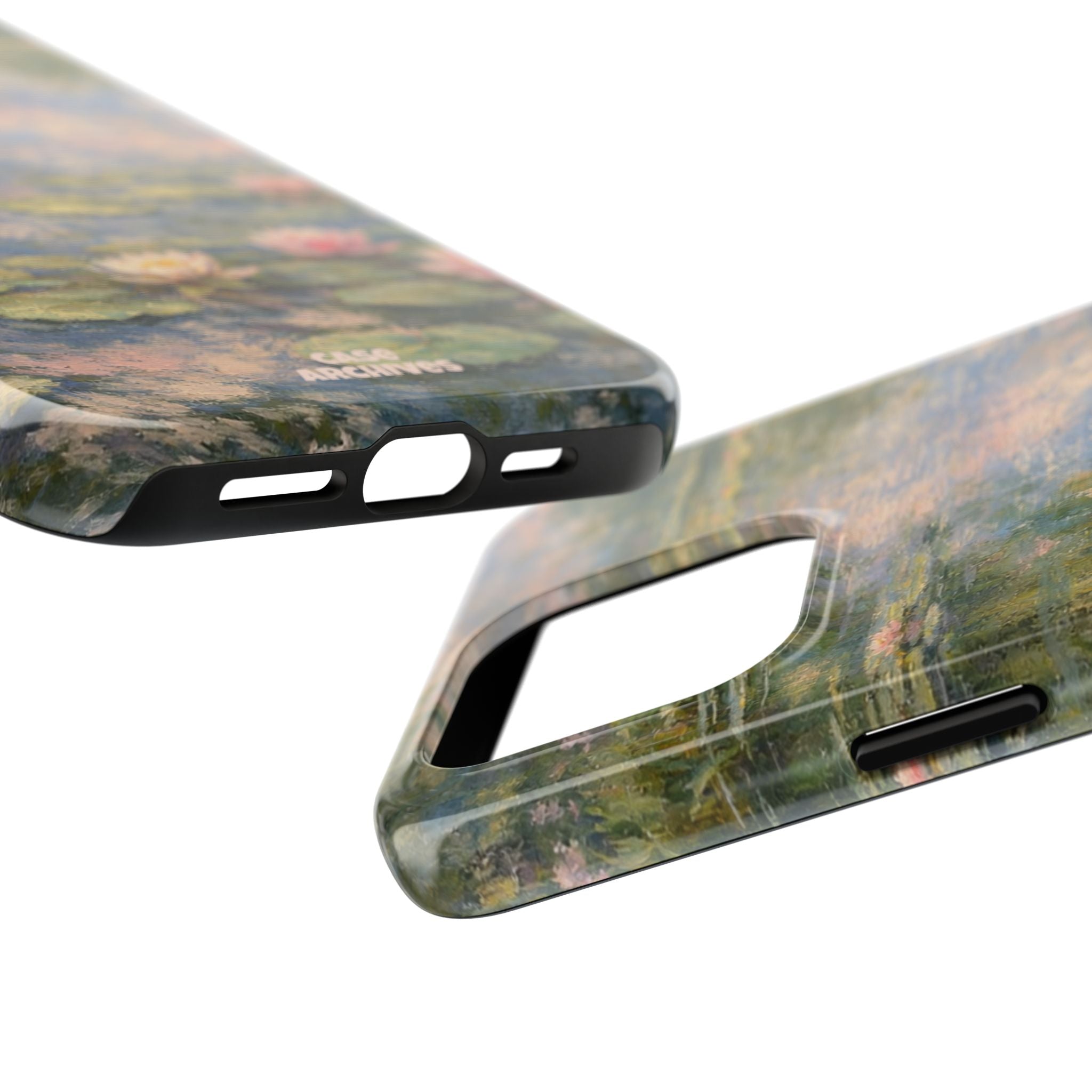 Water Lily Tough Phone Case — Monet-Inspired Floral Protective Phone Cover