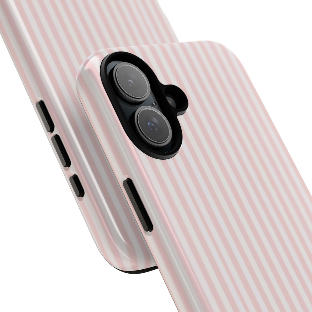 Pink Pastel Stripe Tough Phone Case — Protective iPhone Cover