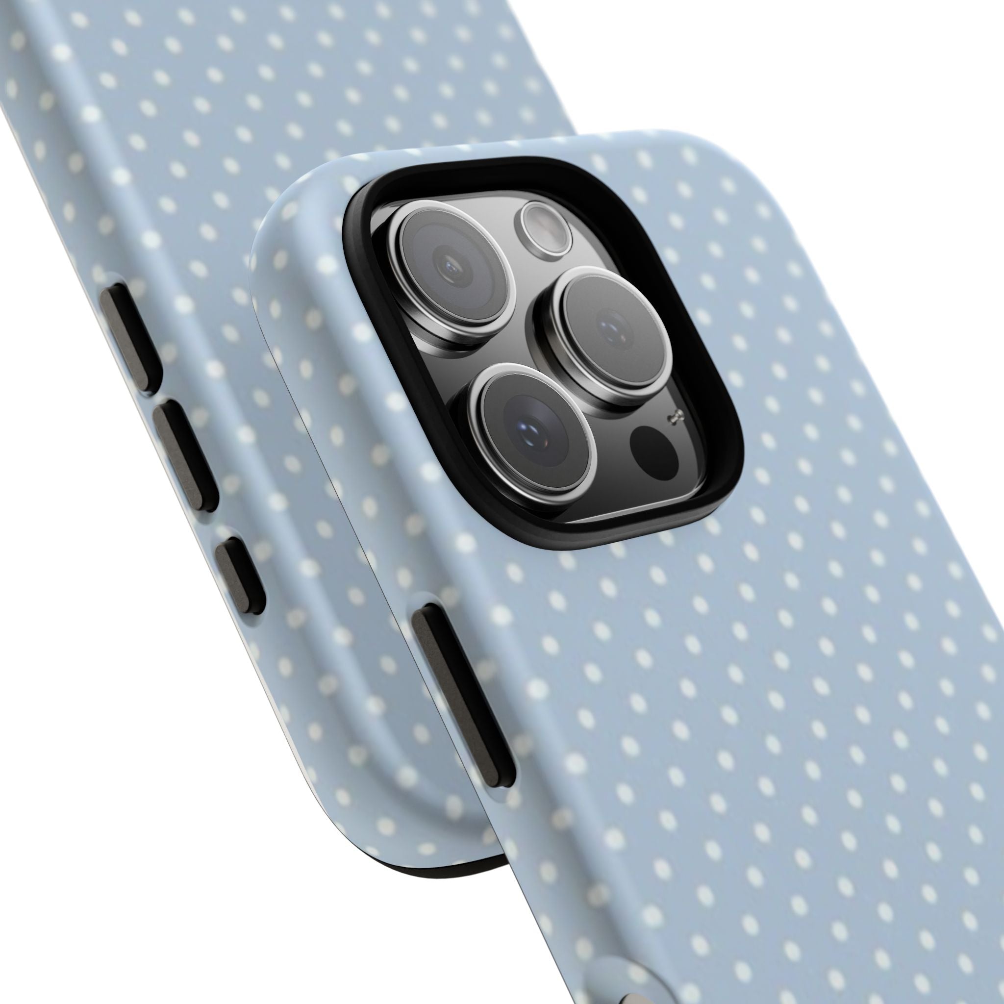 Pastel Blue Polka Dot Tough Phone Case — Protective iPhone Cover
