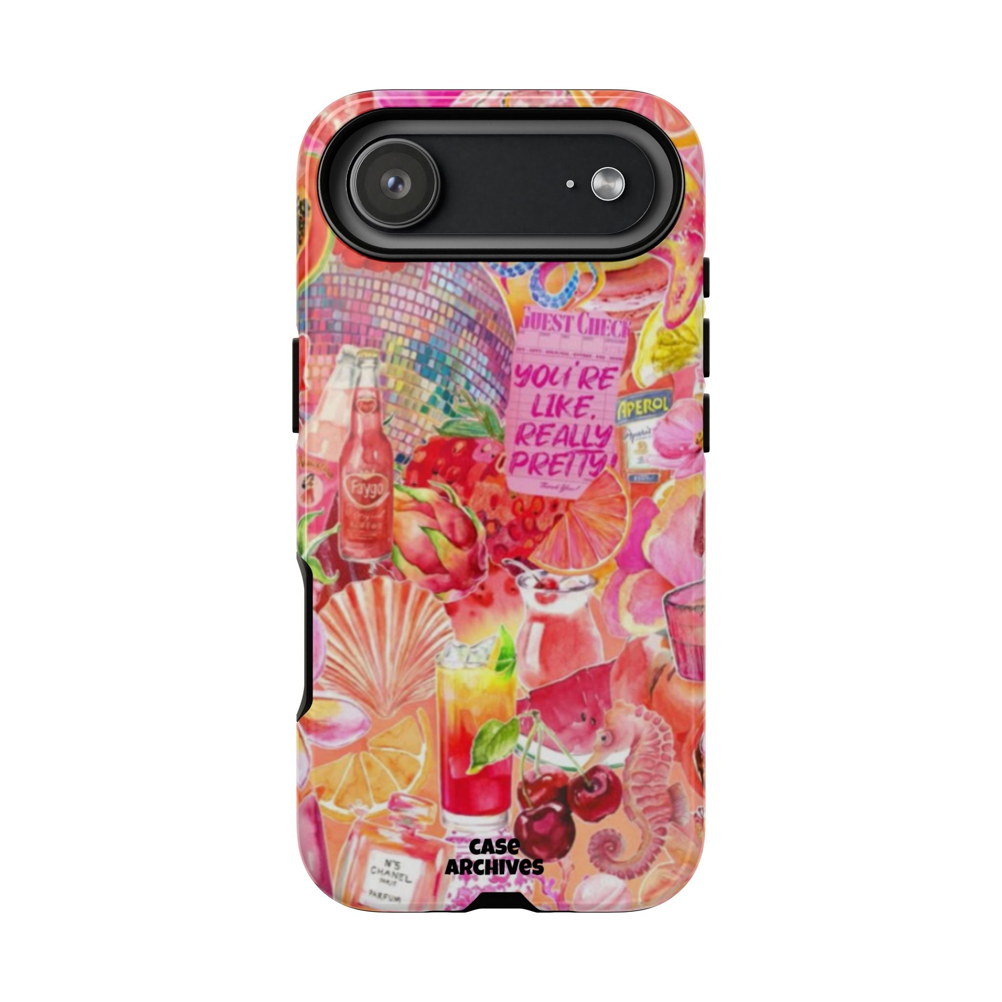 Phone Case — Pink Tropical Collage "You're Like, Really Pretty"