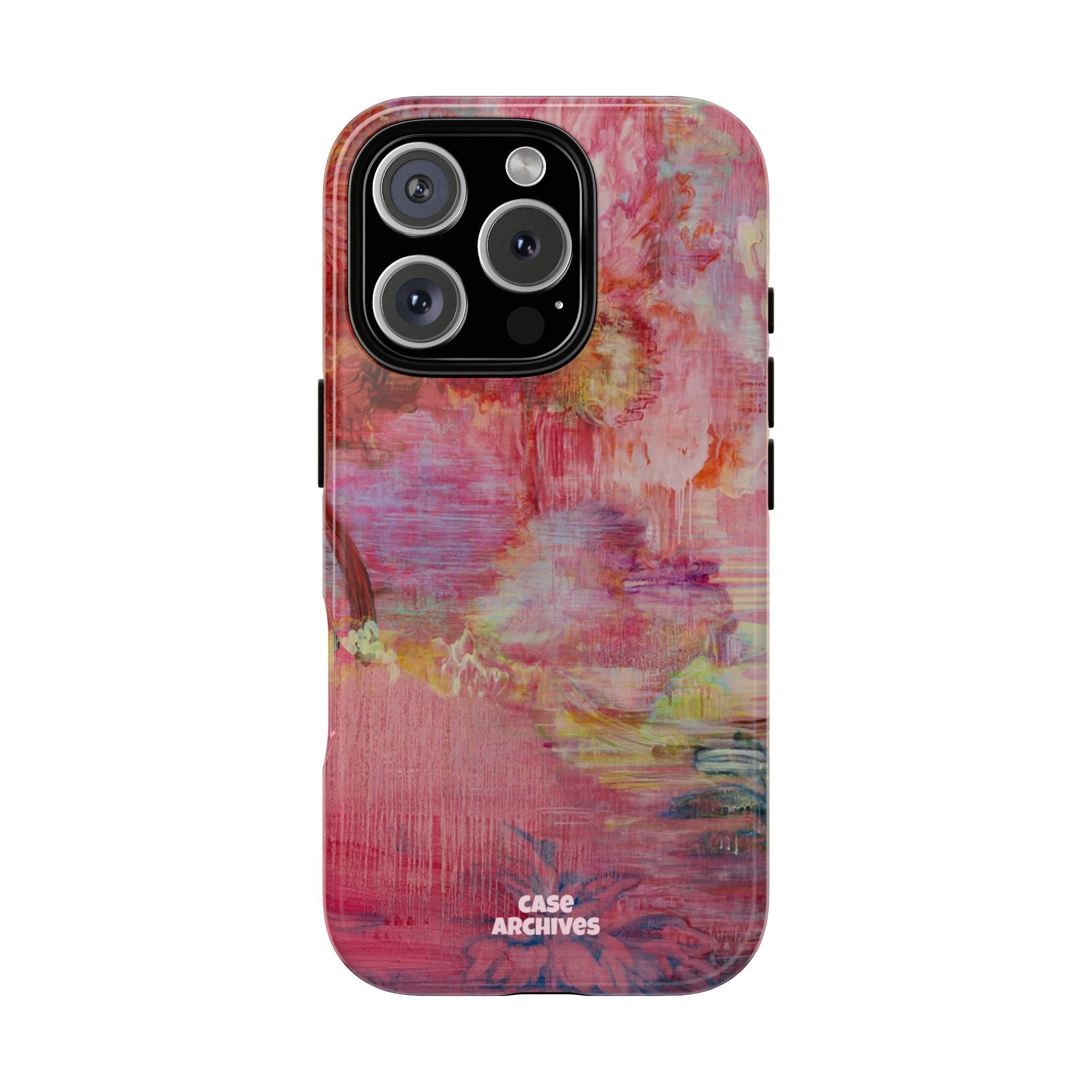 Floral Pink Abstract Phone Case — Tough Durable iPhone Cover
