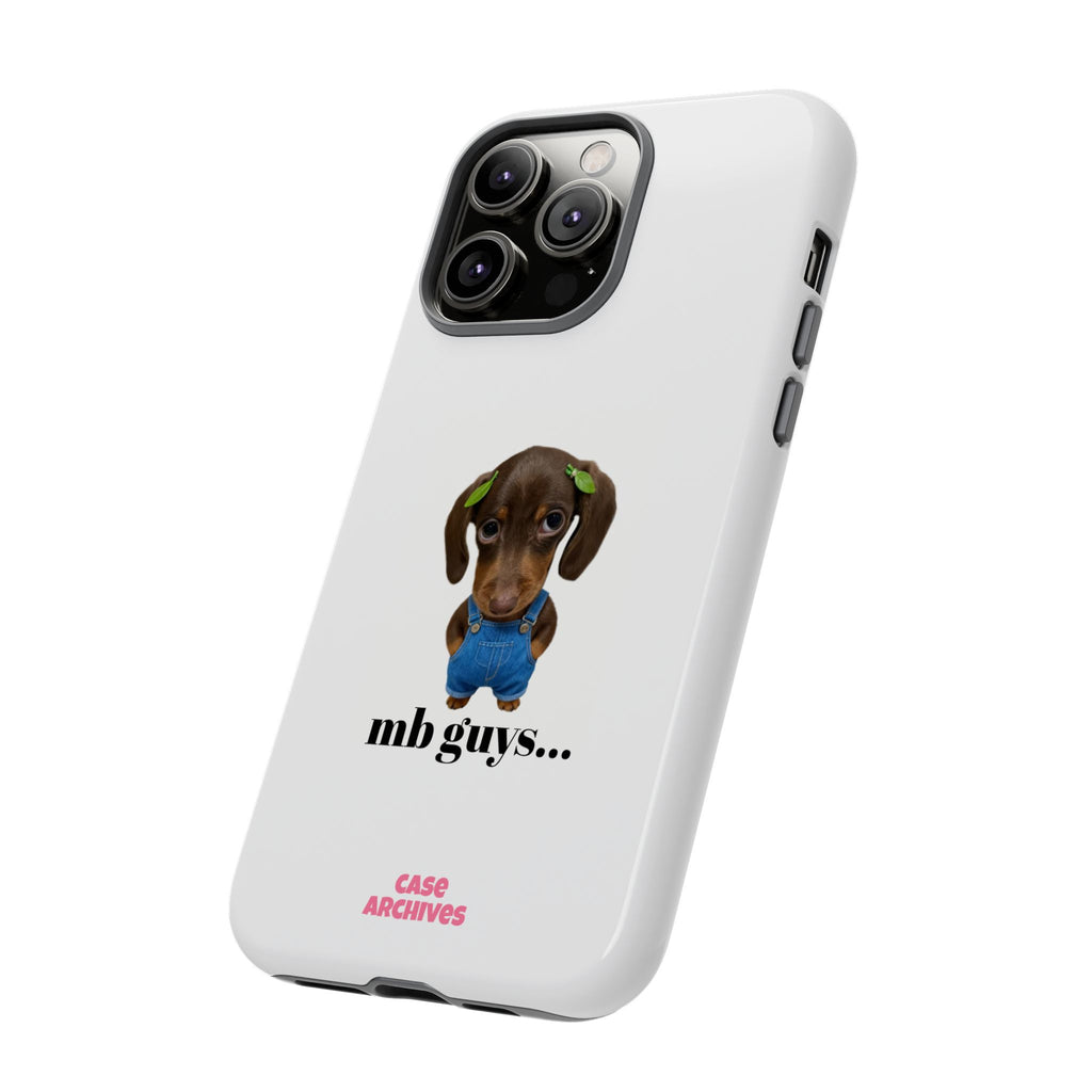 Phone Case — Cute Dachshund Puppy Design with 'nb guys...' Text