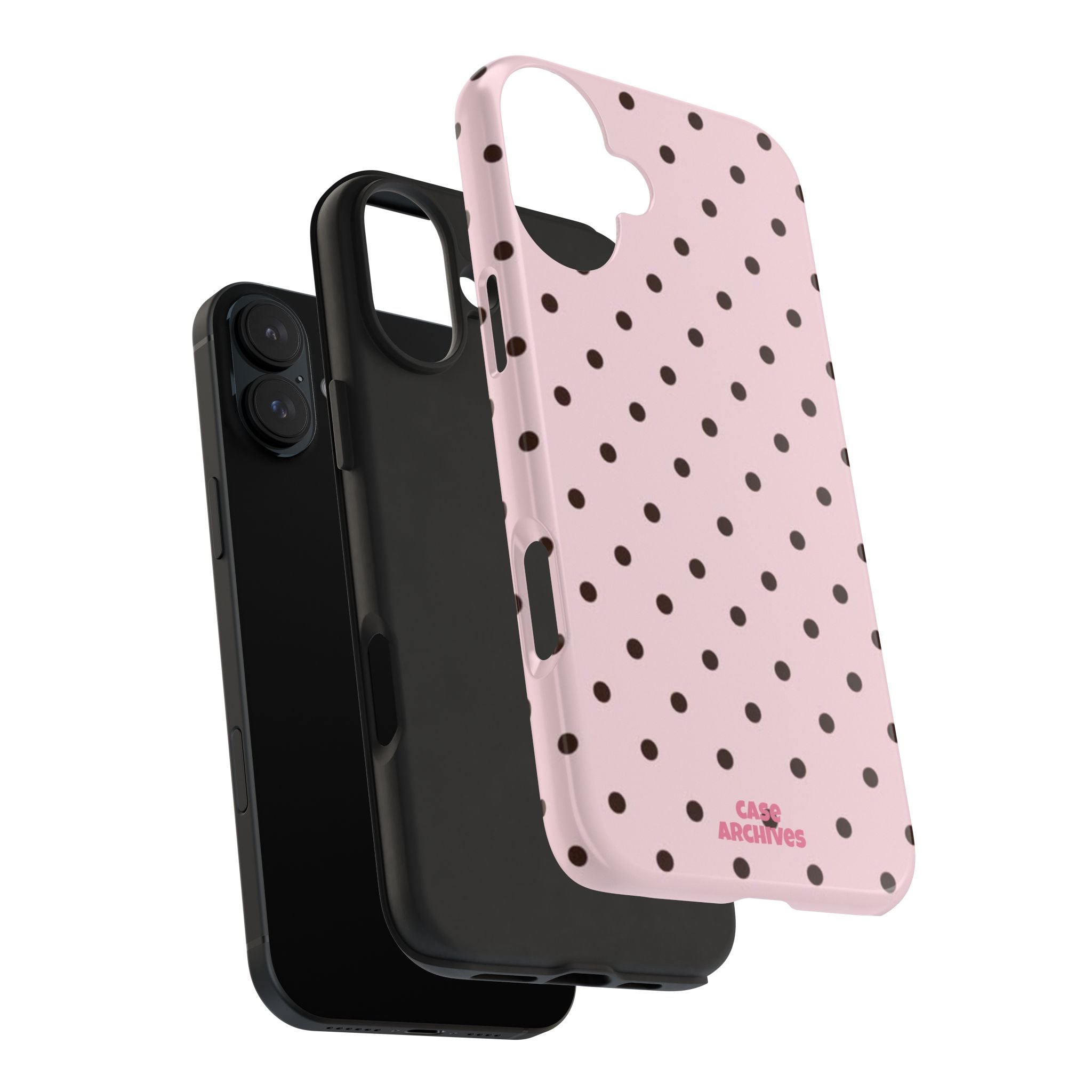 Pink polka dot Tough Phone Case – Slim Protective iPhone Cover