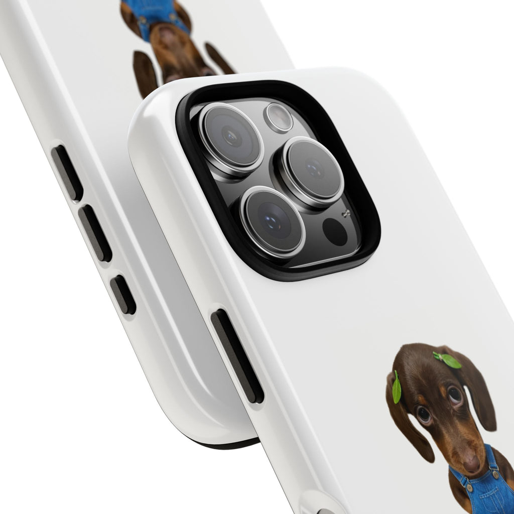 Phone Case — Cute Dachshund Puppy Design with 'nb guys...' Text