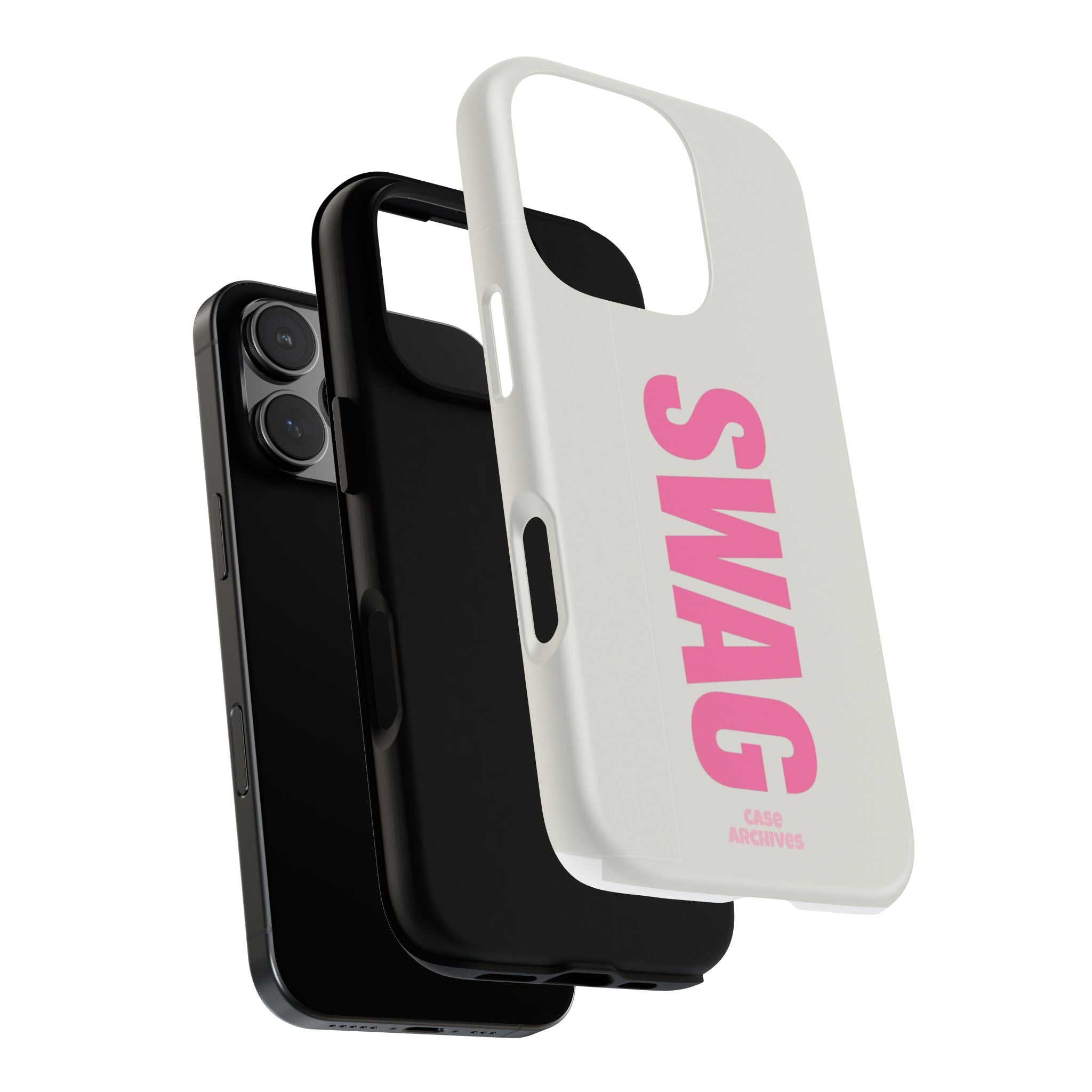 SWAG Phone Case — Bold Pink Vertical Text Tough Case