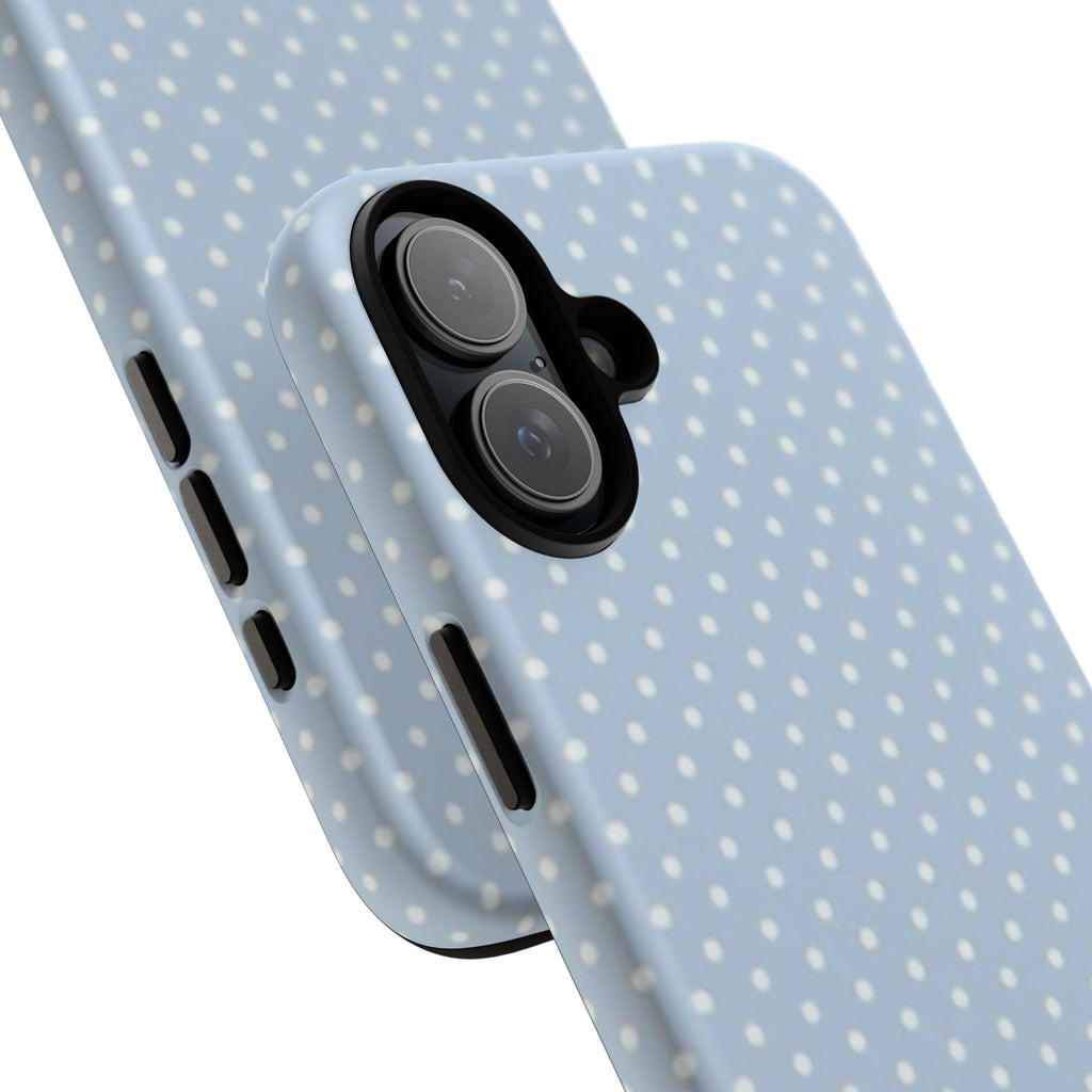 Pastel Blue Polka Dot Tough Phone Case — Protective iPhone Cover