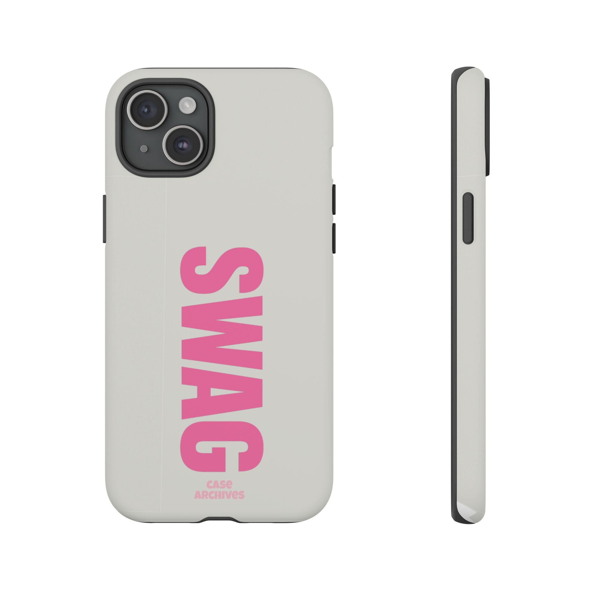 SWAG Phone Case — Bold Pink Vertical Text Tough Case